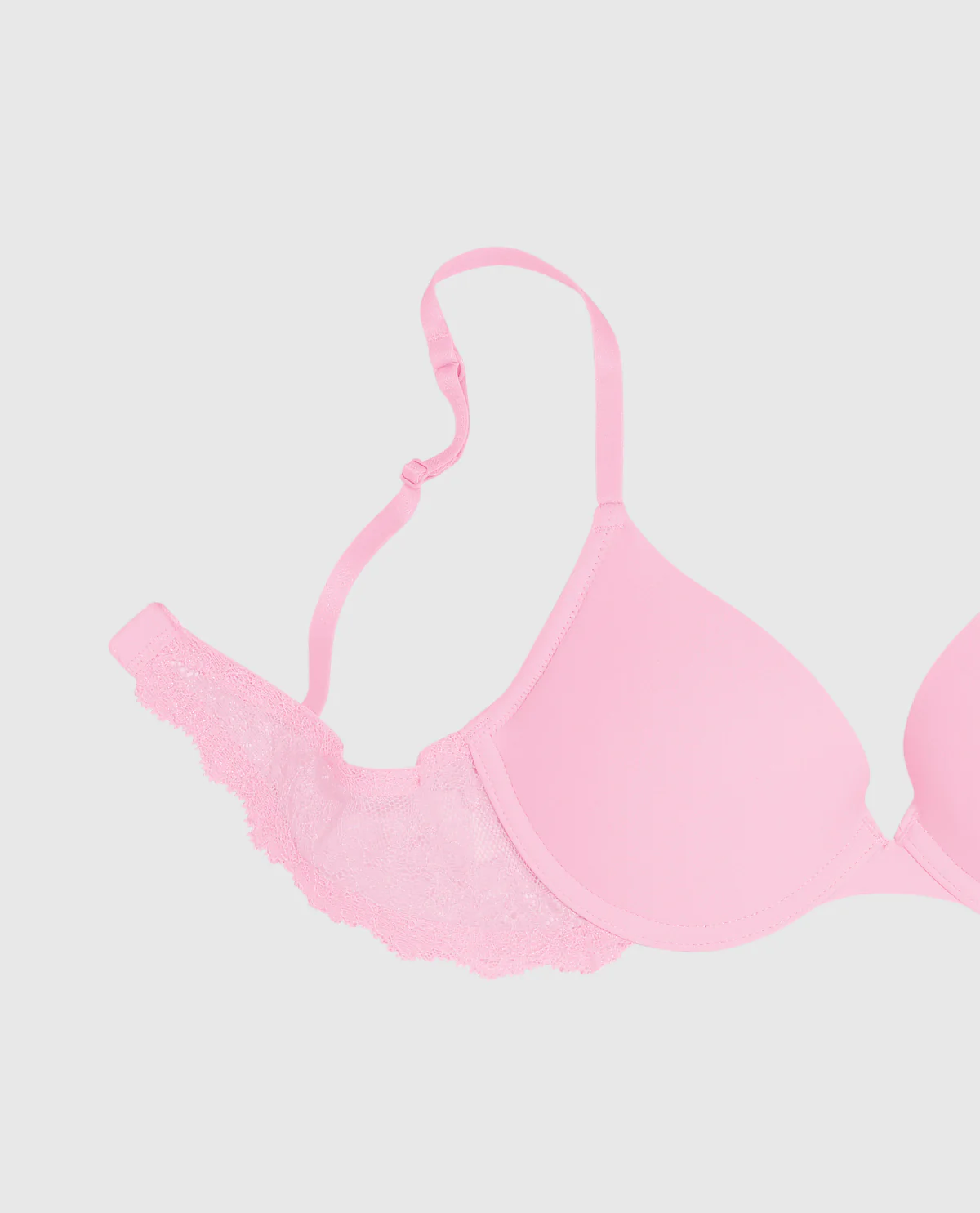 Smooth Push Up Plunge Bra with Lace Wing - Image 2