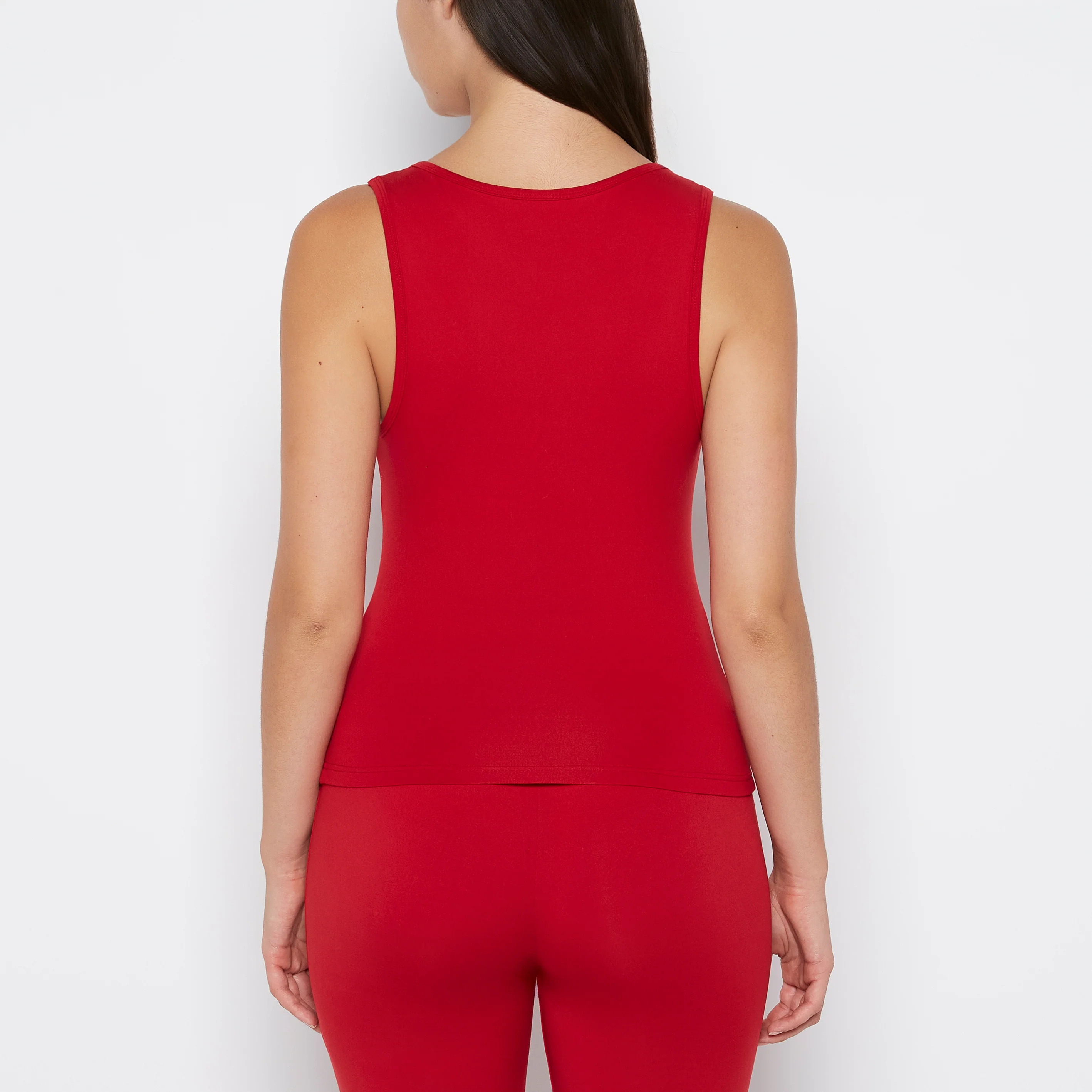 Square Neck Sleep Tank in Crimson - Image 3