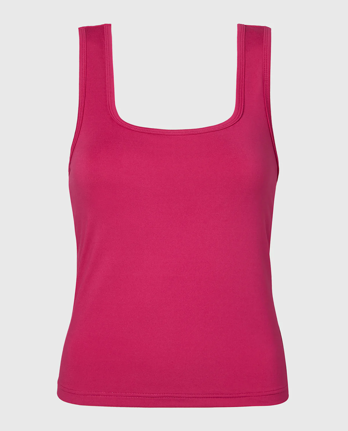 Square Neck Sleep Tank in Fuchsia Red - Image 4