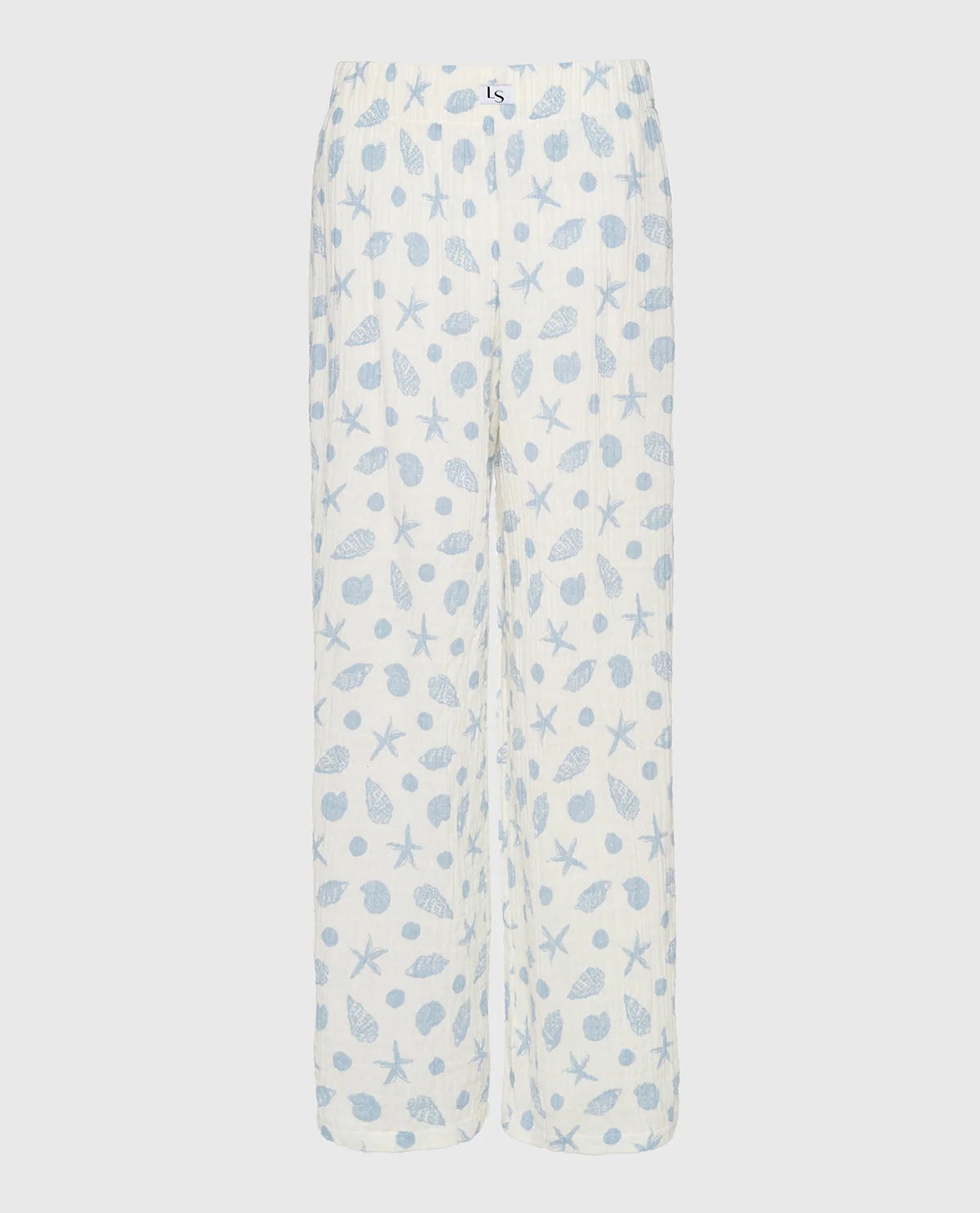 Textured Pajama Pants in She Sells Sea Shells - Image 6