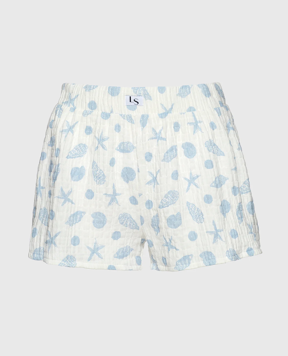 Textured Pajama Short in She Sells Sea Shells - Image 4