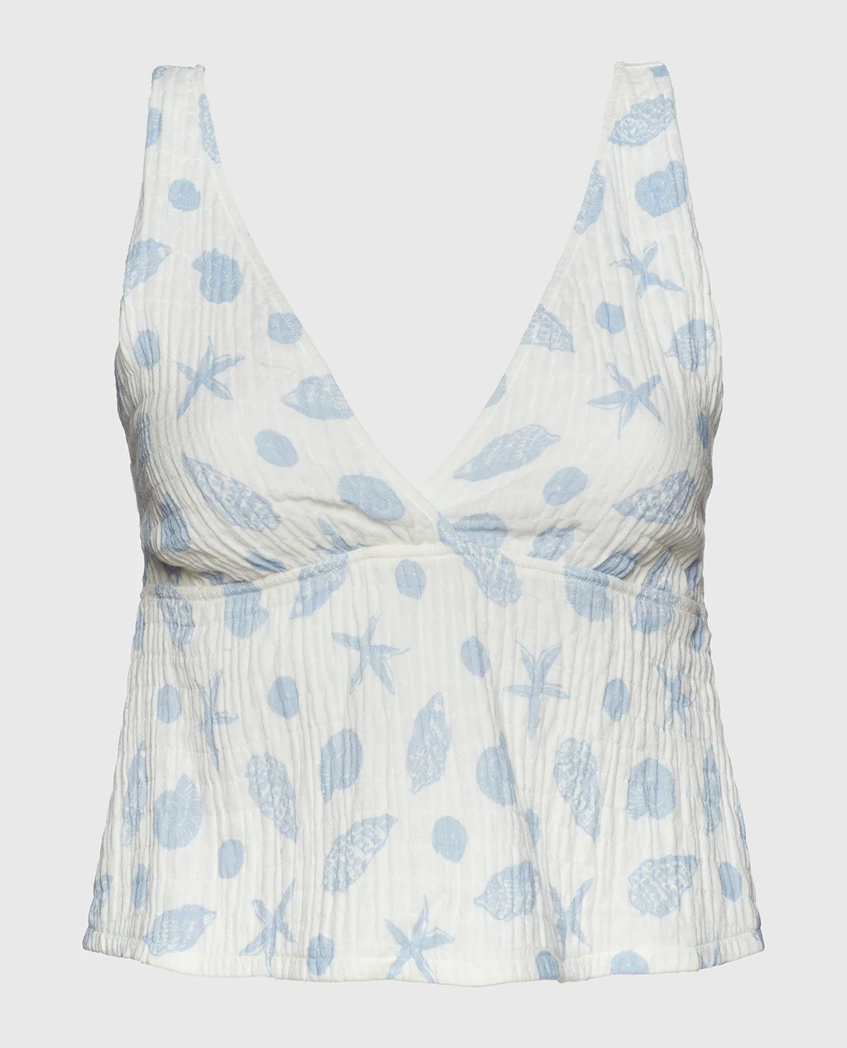 Textured Pajama Tank in She Sells Sea Shells - Image 4
