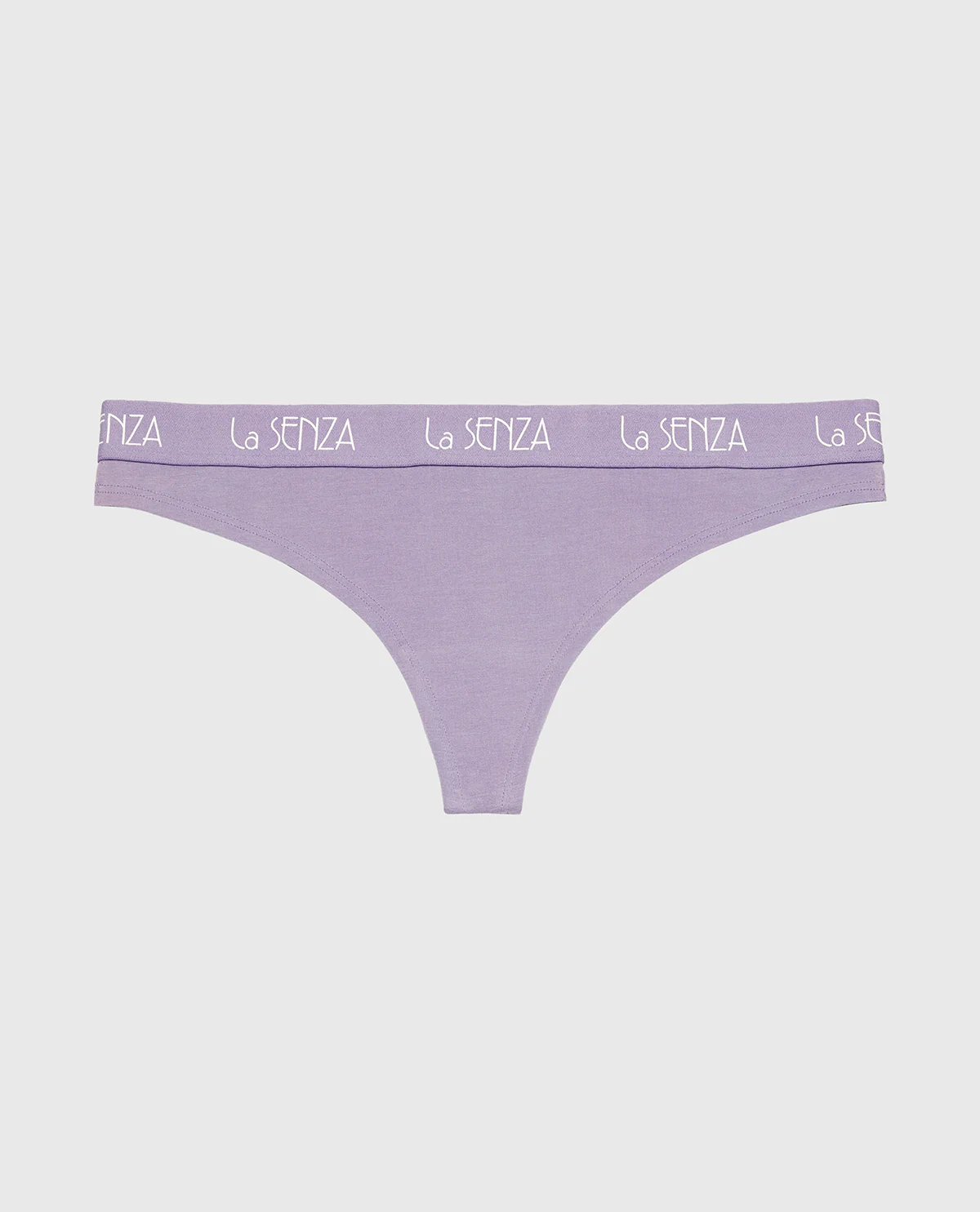 Thong Cotton Panty with Art Deco Logo Band in Purple Haze - Image 4