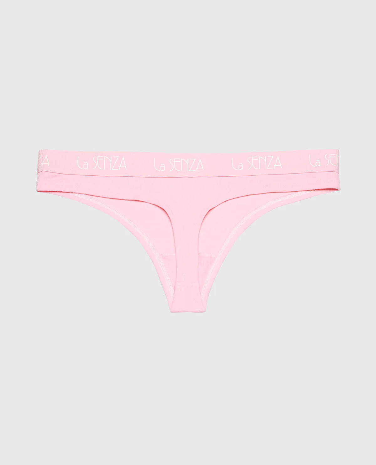 Thong Cotton Panty with Art Deco Logo Band in Sweet Dream - Image 5