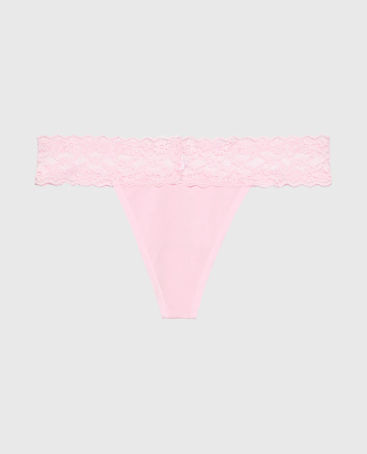 Thong Cotton Panty With Lace Trim in Sweet Dream - Image 4
