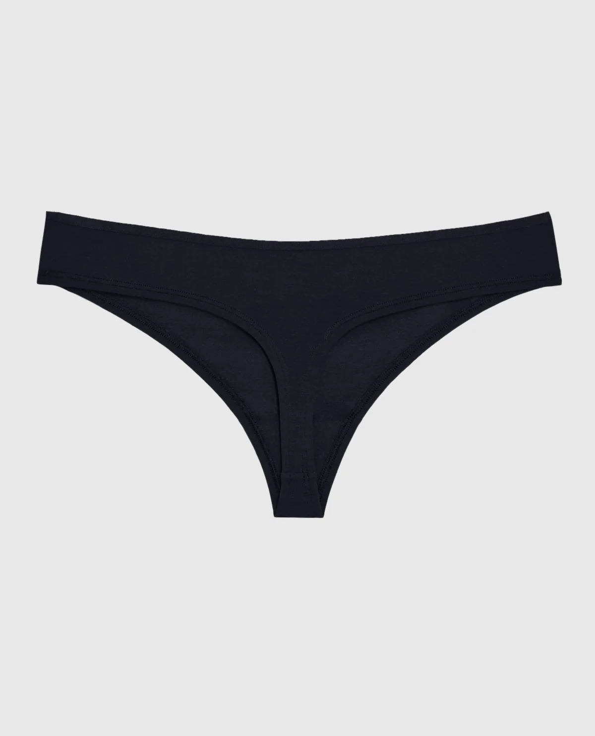 Thong Panty with Bow in Black - Image 2