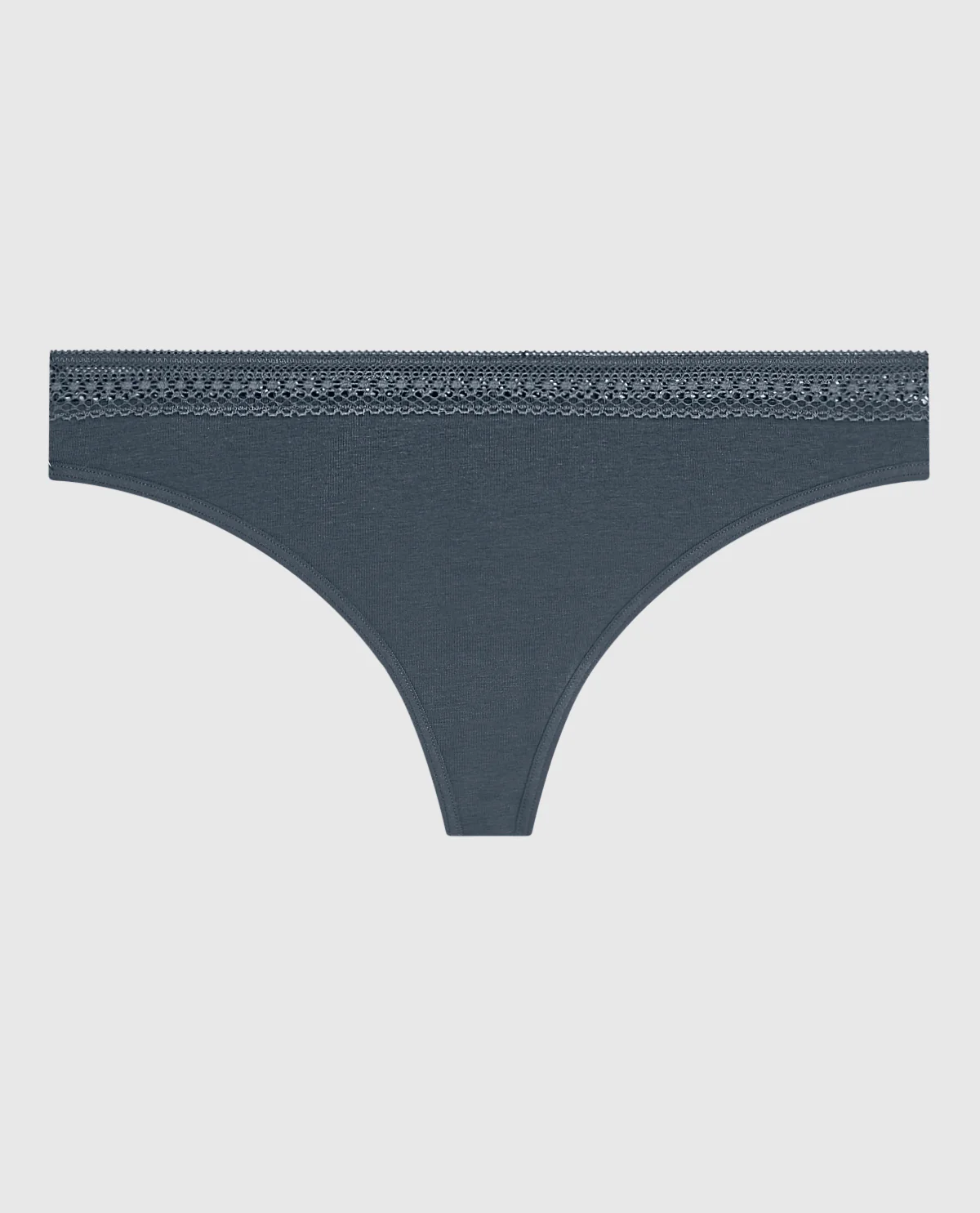 Thong Panty with Elemental Lace in Stormy Weather - Image 4