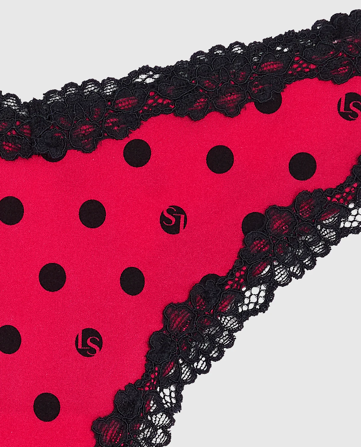 Thong Panty with Lace in LS Dot - Image 6