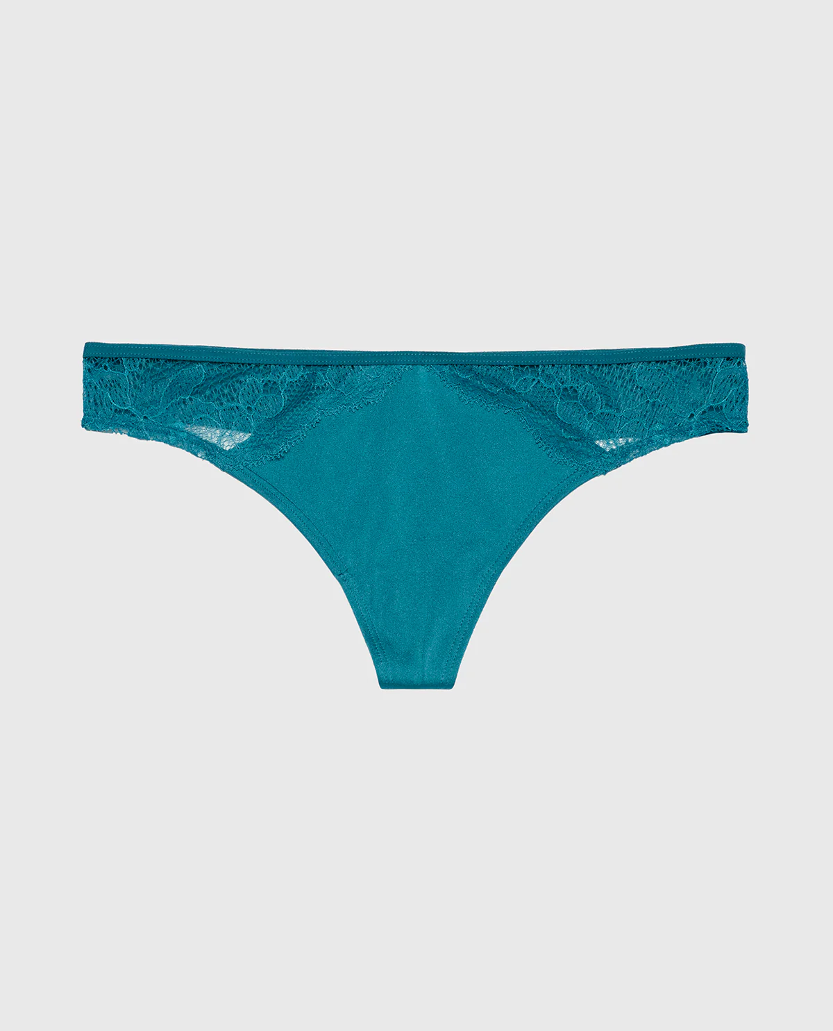 Thong Panty with Lace Micro Trim in Exotic Nights - Image 4