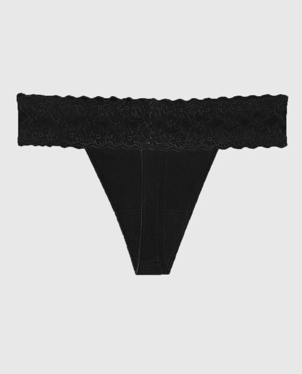 Thong Panty with Lace Trim - Image 2