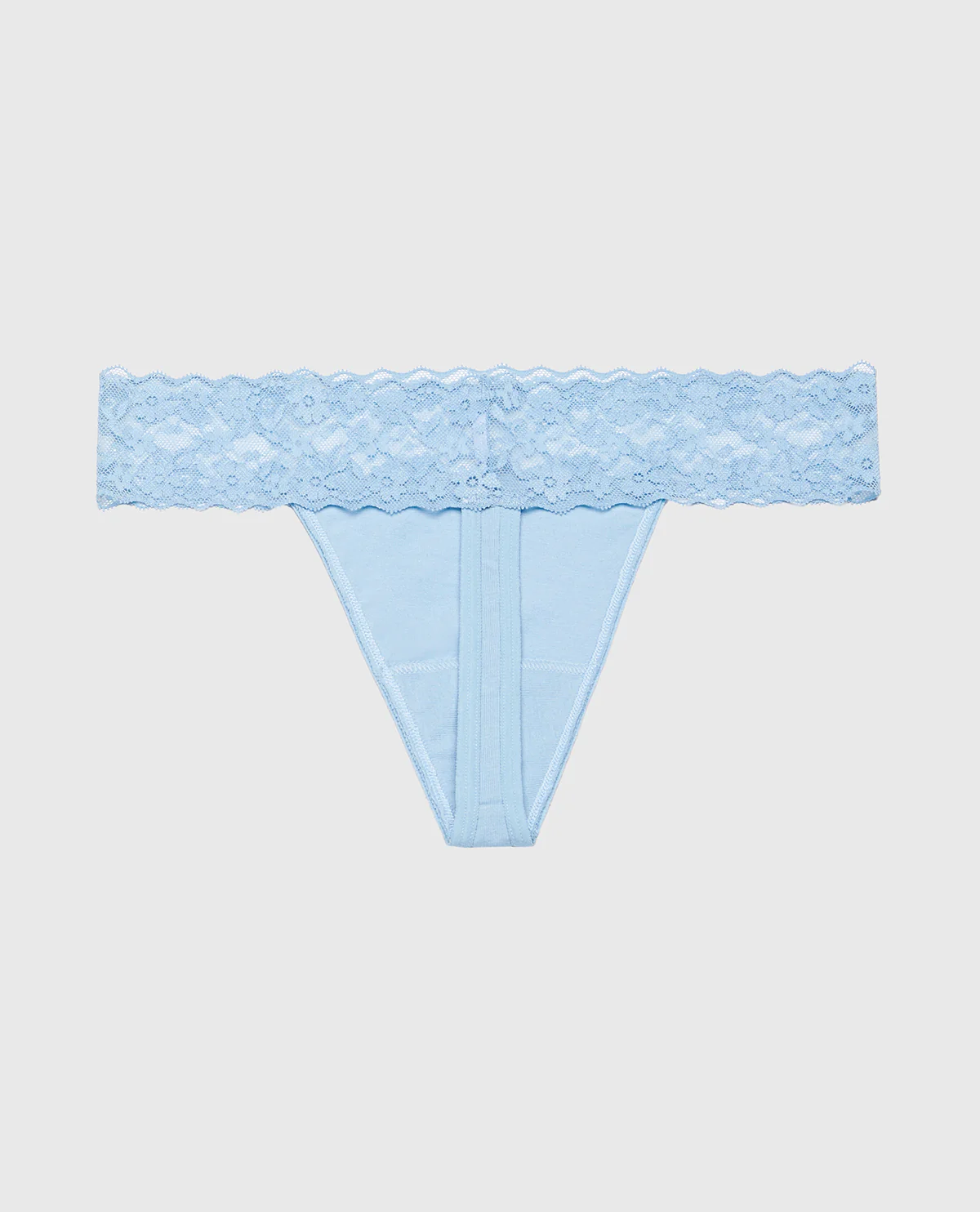 Thong Panty With Lace Trim in Glacier Lake - Image 5