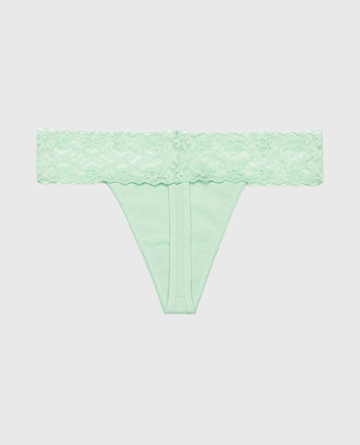 Thong Panty With Lace Trim in Hemlock - Image 4