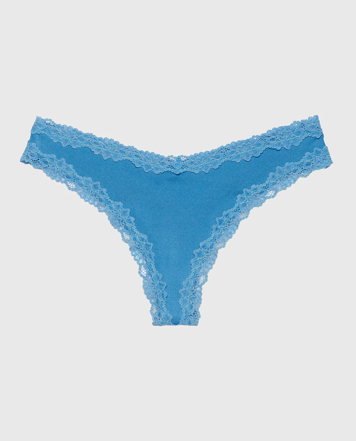Thong Panty with Lace Trim in Pacific Coast - Image 4