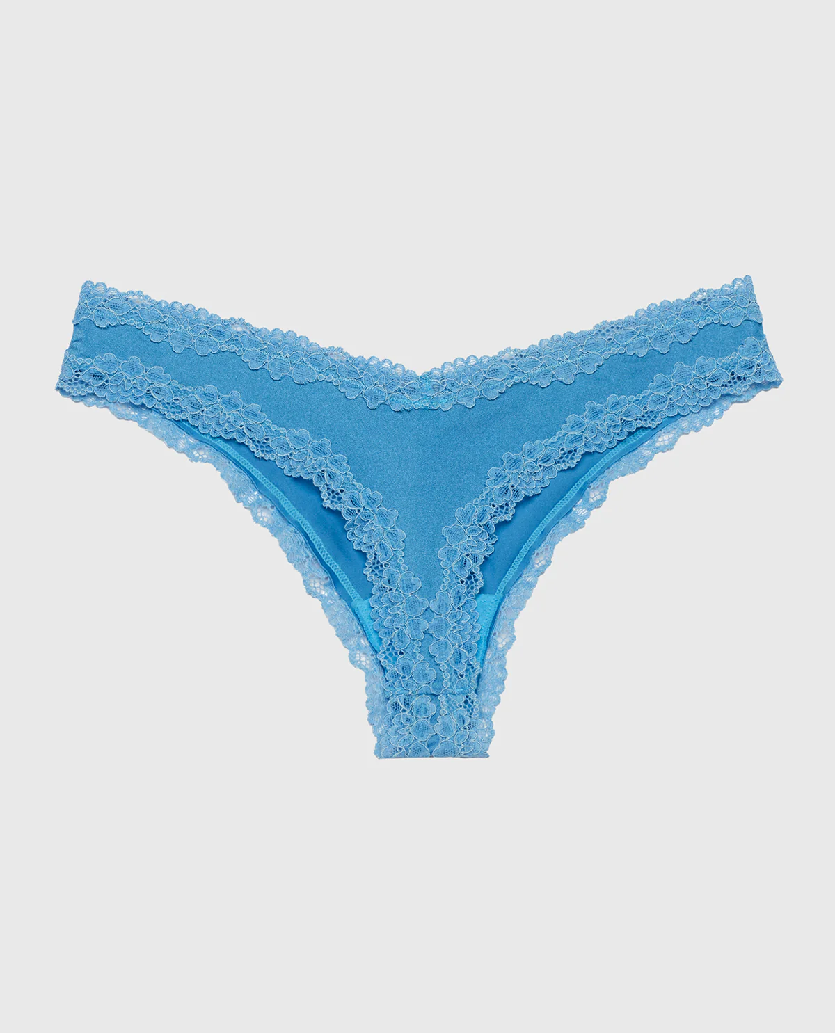 Thong Panty with Lace Trim in Pacific Coast - Image 5