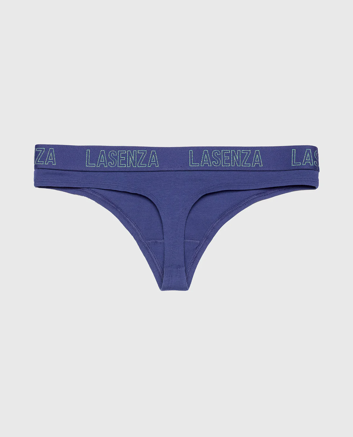 Thong Panty with Logo Band in Dusk Blue - Image 5