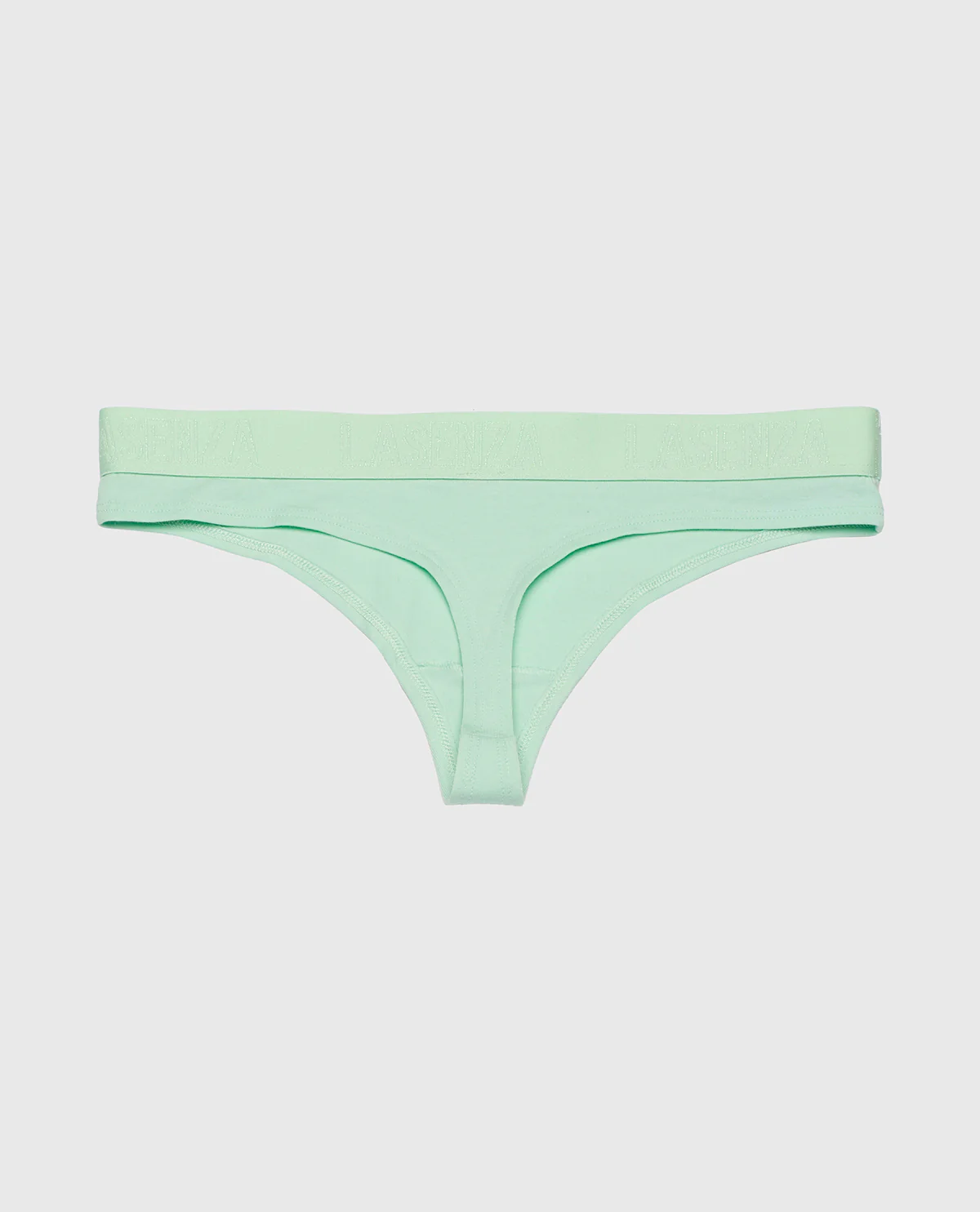 Thong Panty with Logo Band in Mist Green - Image 5