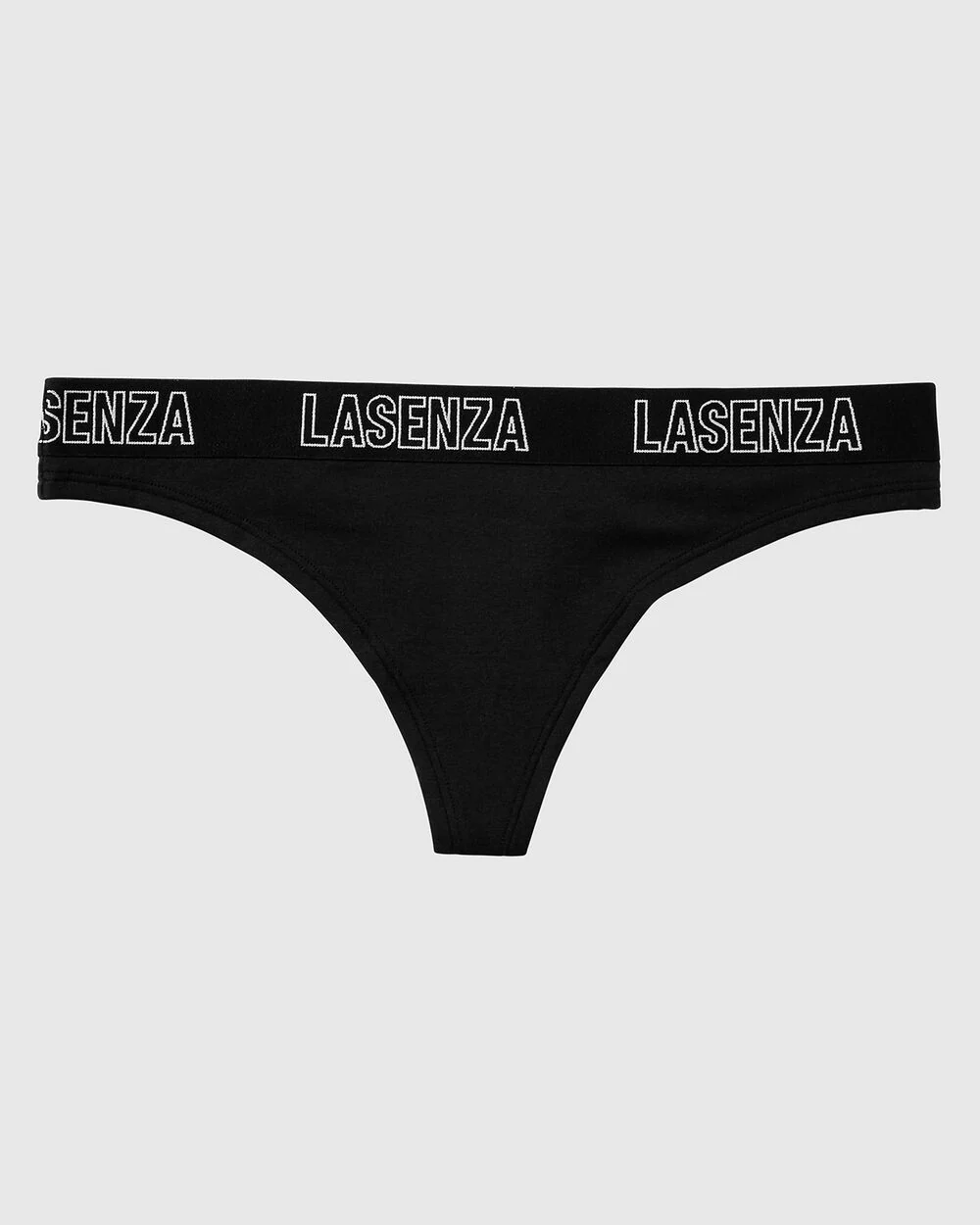Thong Panty With Logo in Tuxedo Black - Image 4