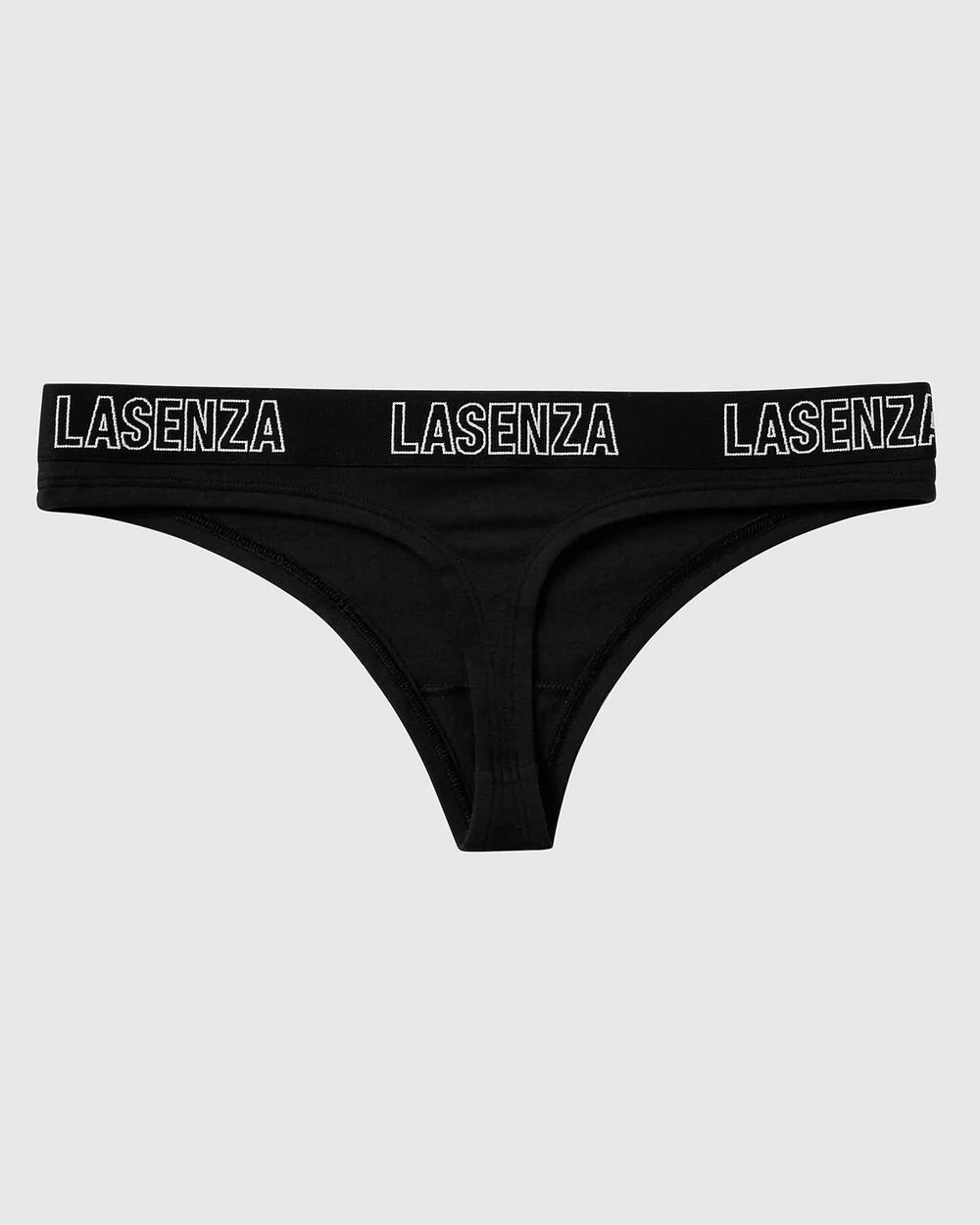 Thong Panty With Logo in Tuxedo Black - Image 5