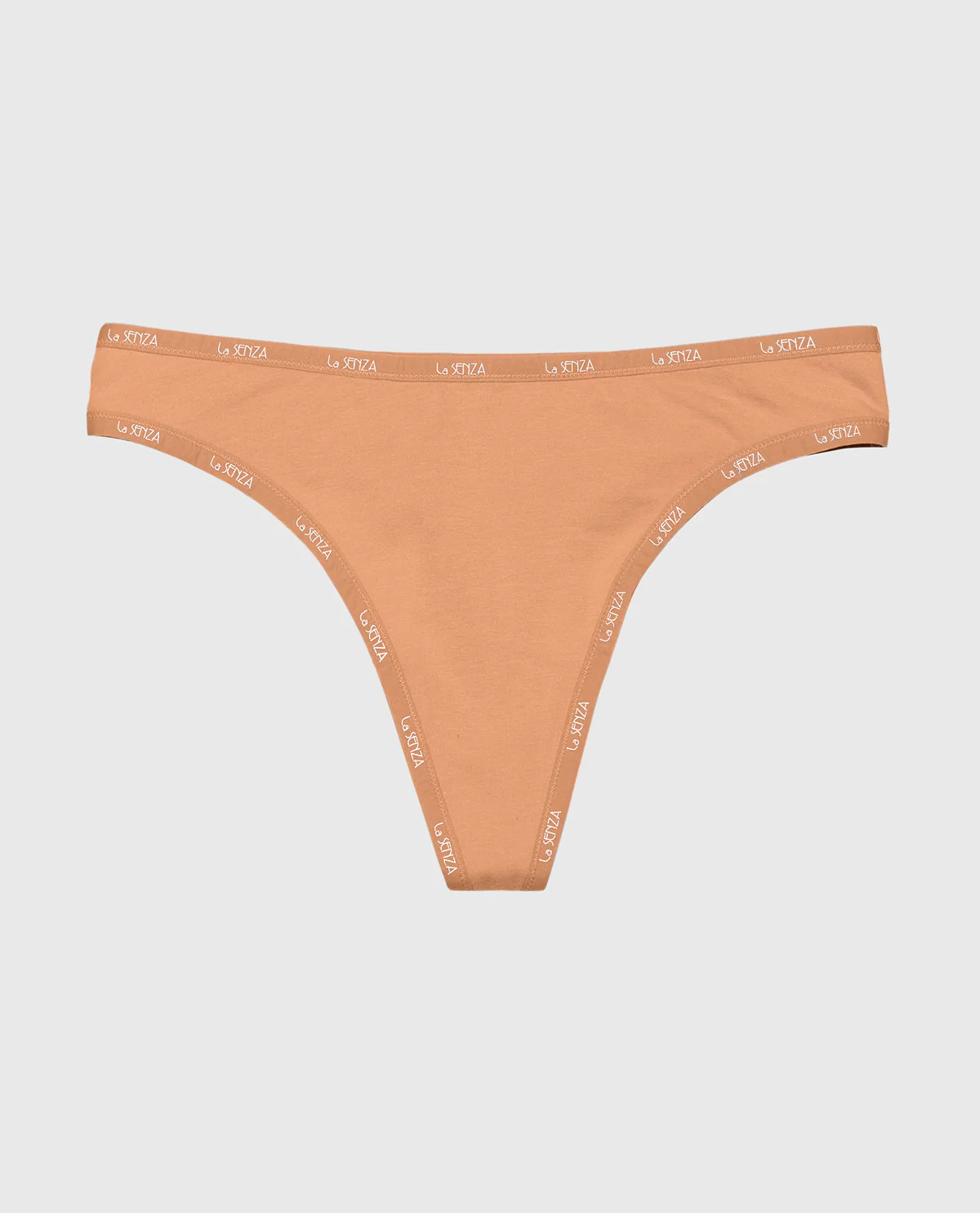 Thong Panty with Logo Trim in Cork - Image 4