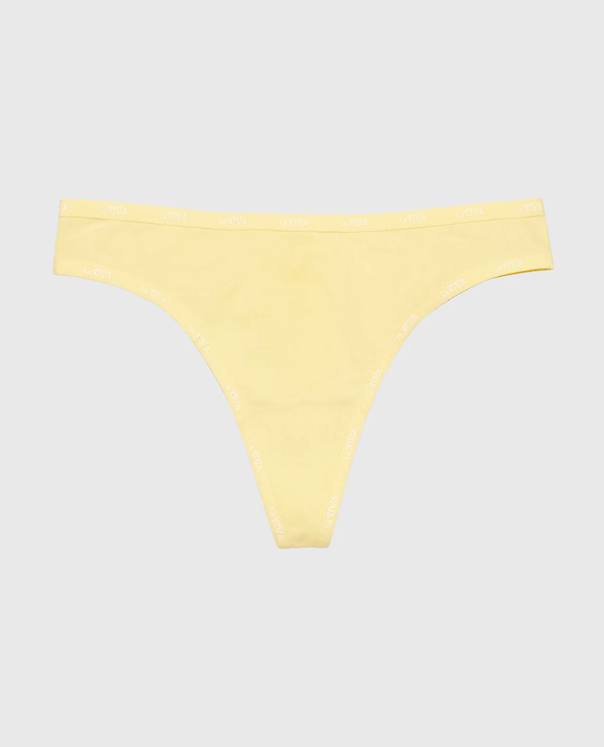 Thong Panty with Logo Trim in Mellow Yellow - Image 4