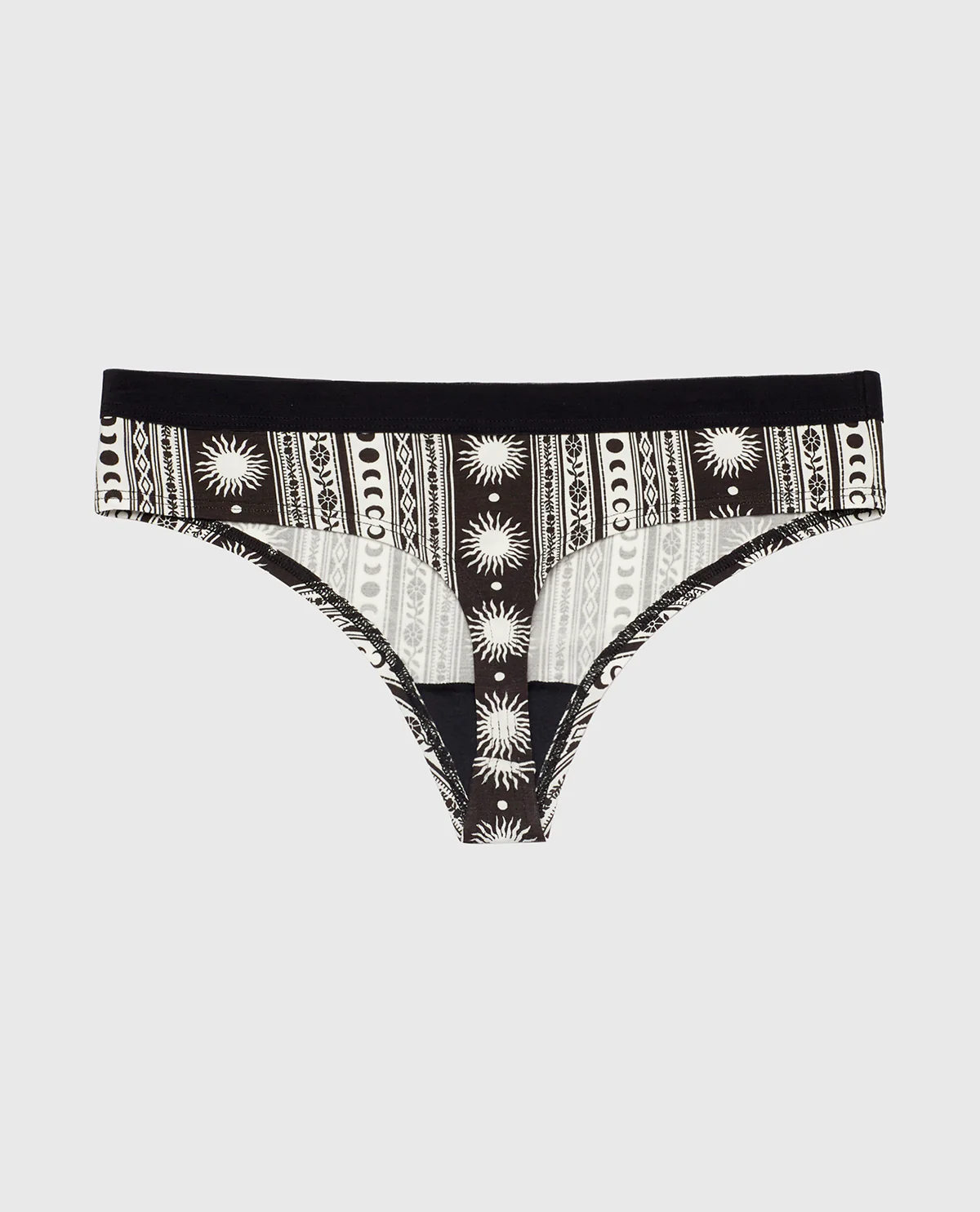 Thong Panty with Vanishing Trim in Boho Stripe - Image 5