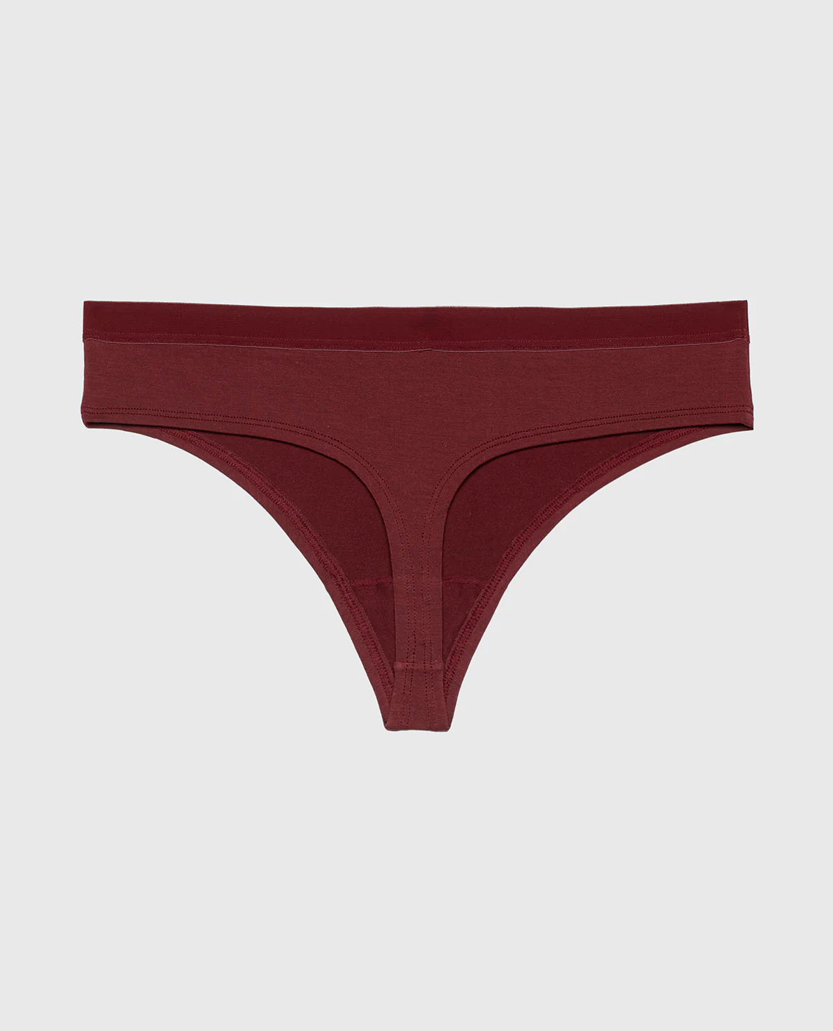 Thong Panty With Vanishing Trim in Russian Ruby - Image 5