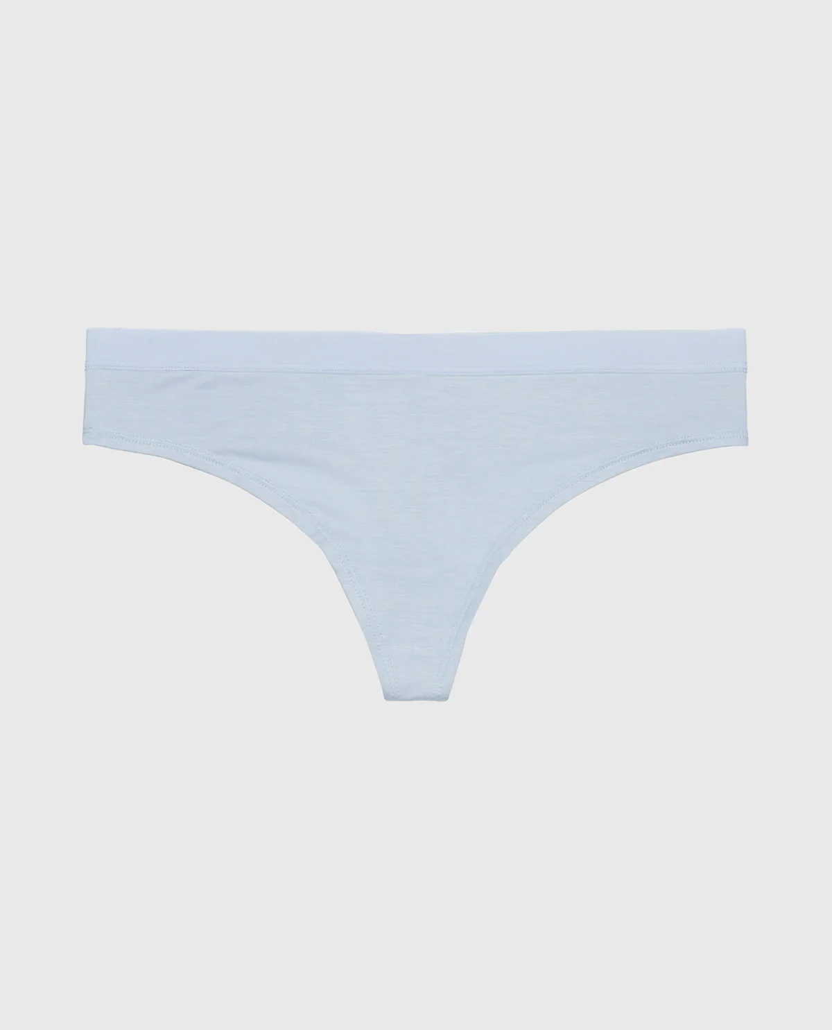 Thong Panty with Vanishing Trim in Subdued Blue - Image 4