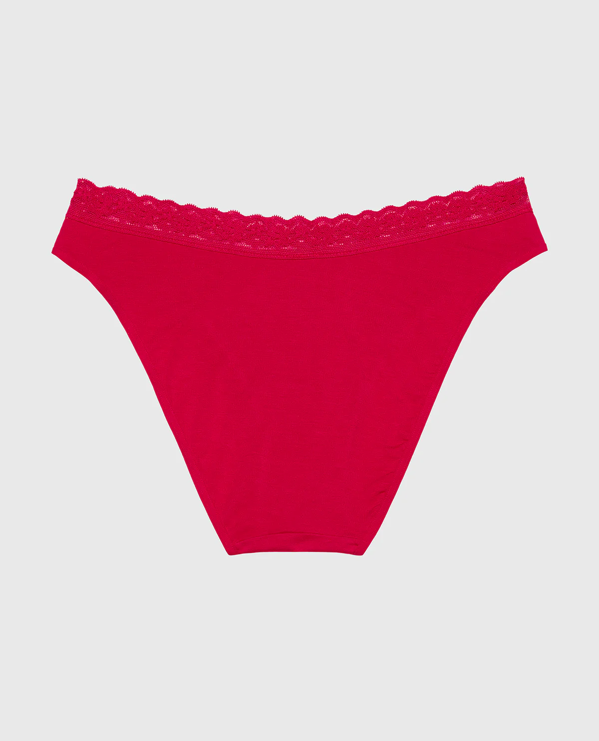 Ultrasoft Modal Bikini Panty with Lace Trim in Crimson - Image 5