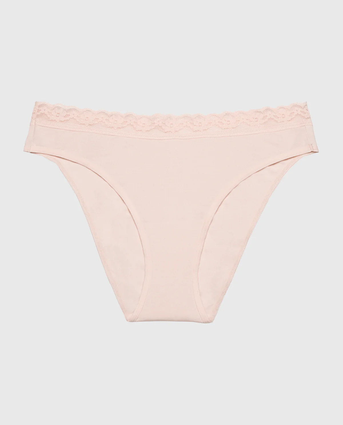Ultrasoft Modal Bikini Panty with Lace Trim in Pearl Blush - Image 4