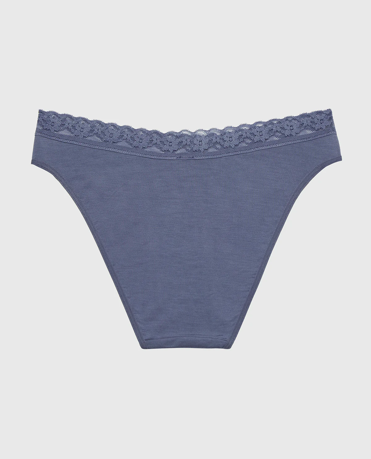 Ultrasoft Modal Bikini Panty with Lace Trim in Vintage Indigo - Image 5