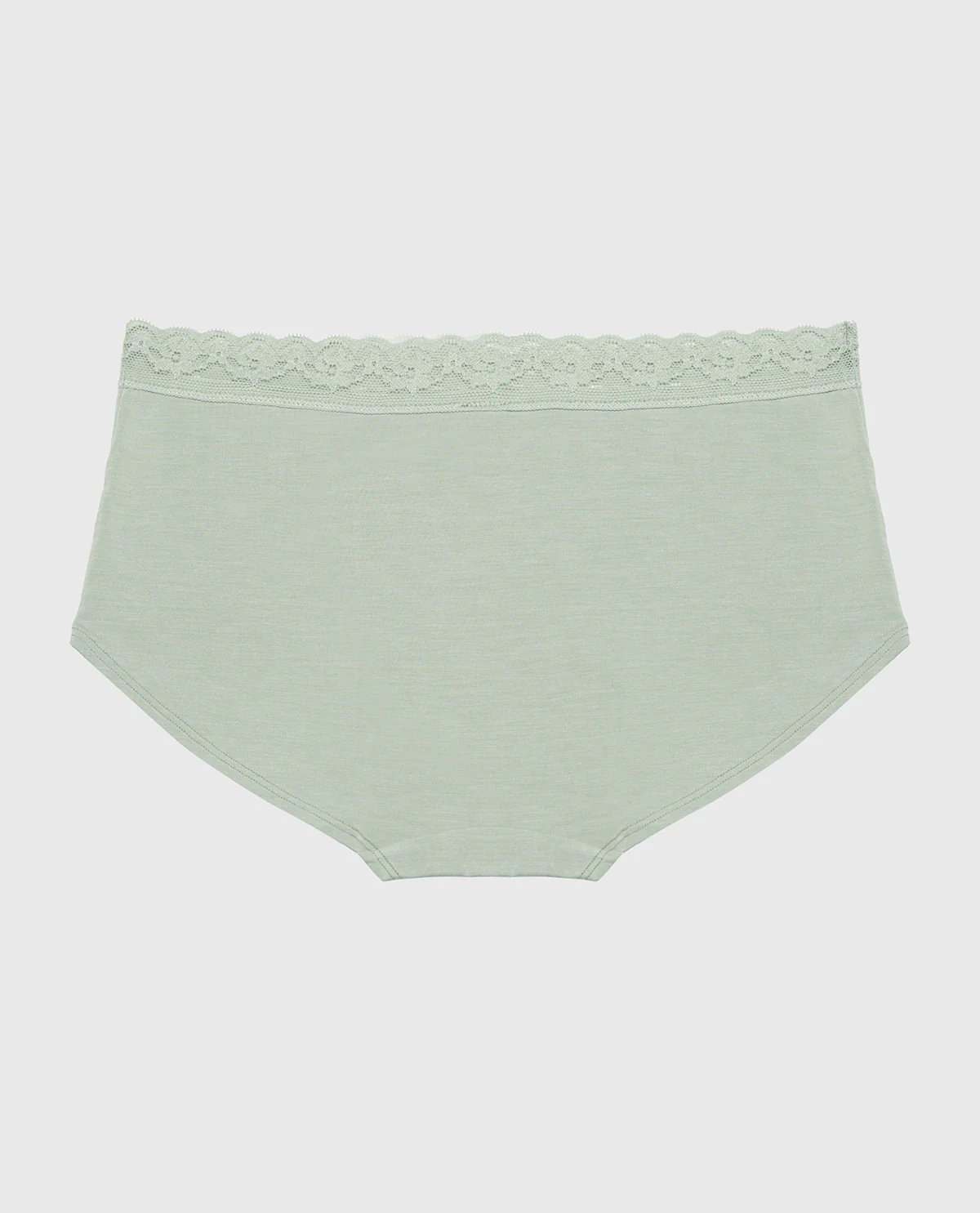 Ultrasoft Modal Boyshort Panty with Lace Trim In Iceberg Green - Image 5
