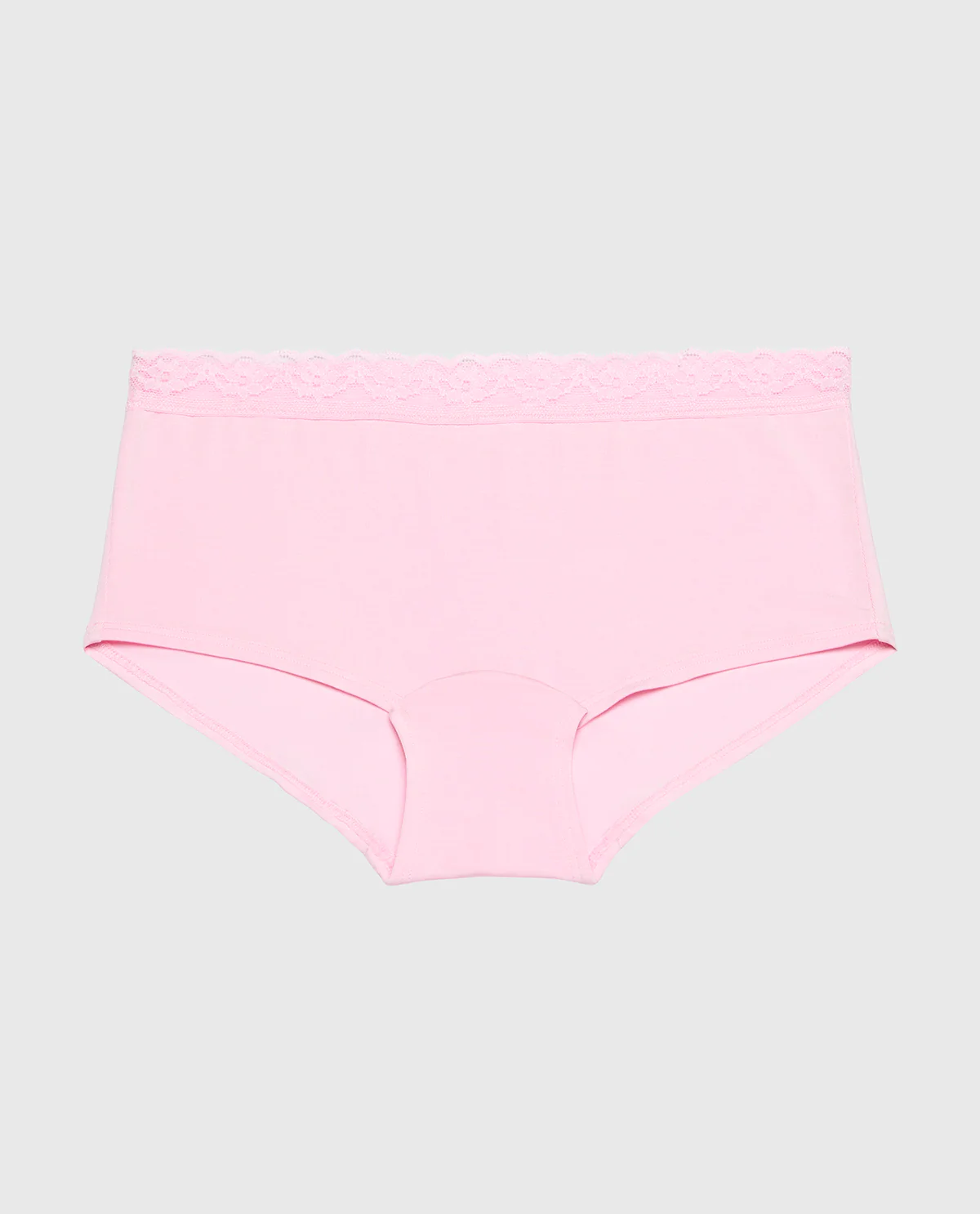 Ultrasoft Modal Boyshort Panty with Lace Trim in Sweet Dream - Image 4