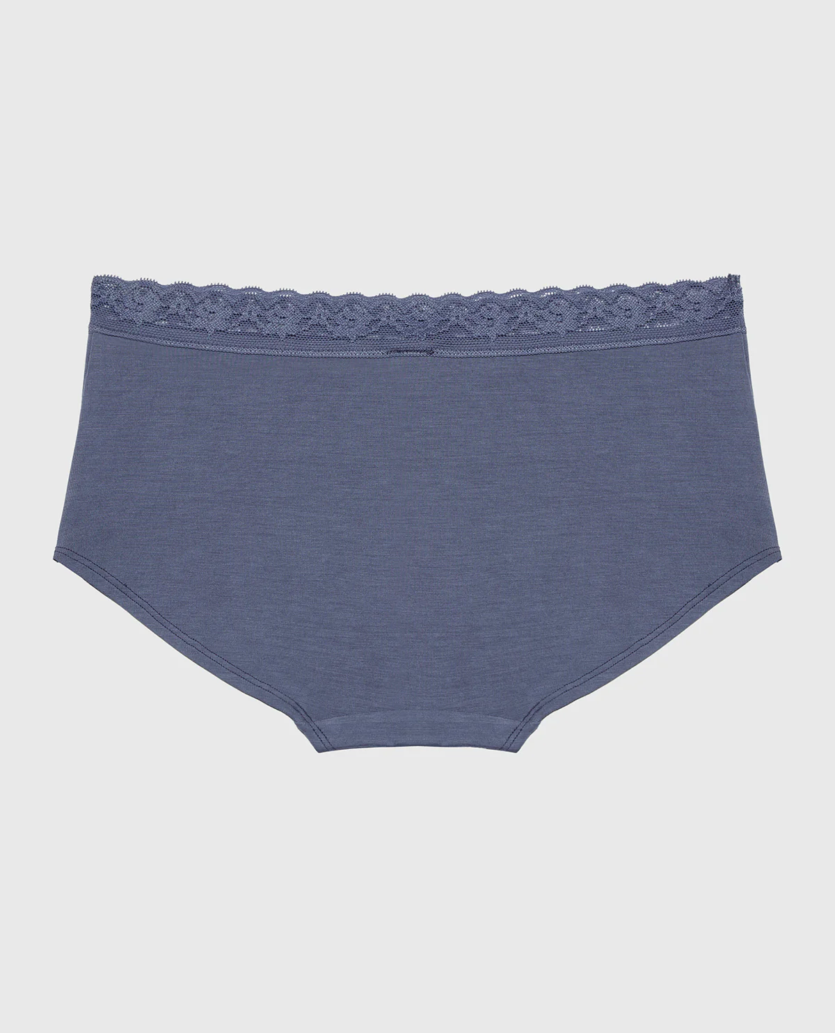 Ultrasoft Modal Boyshort Panty with Lace Trim In Vintage Indigo - Image 5