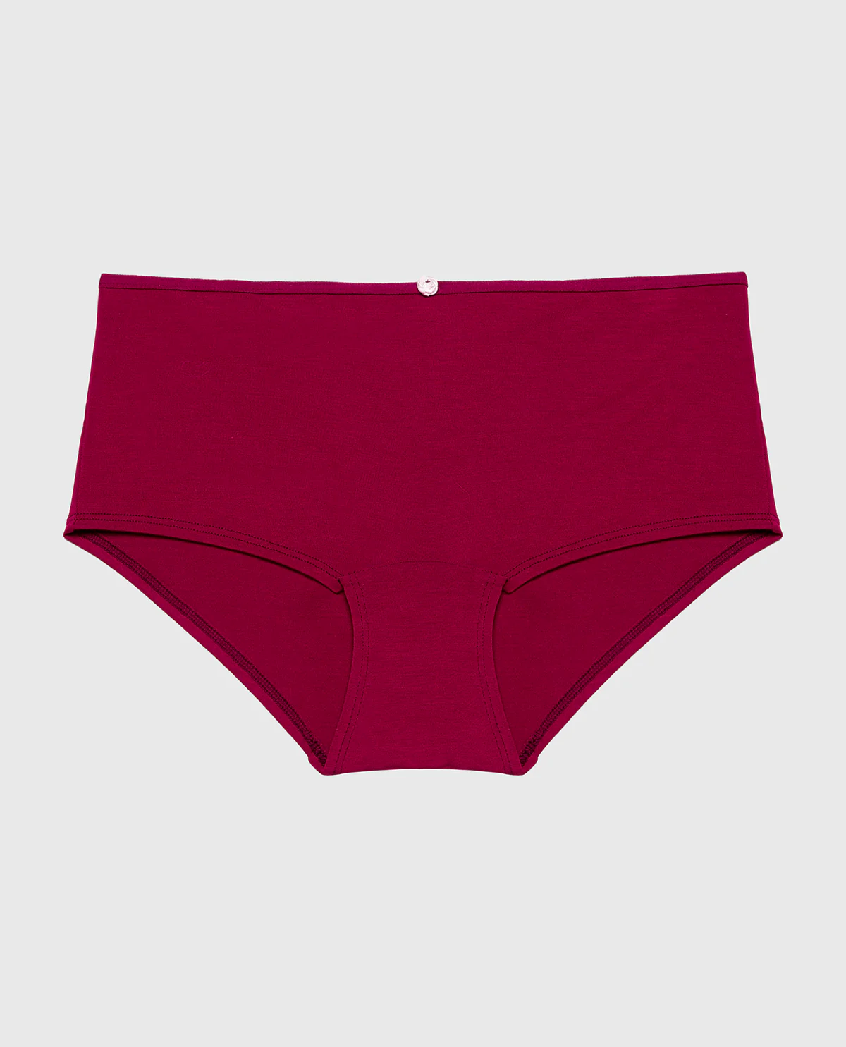 Ultrasoft Modal Boyshort Panty with Rosette Detail in Plum Rose - Image 4