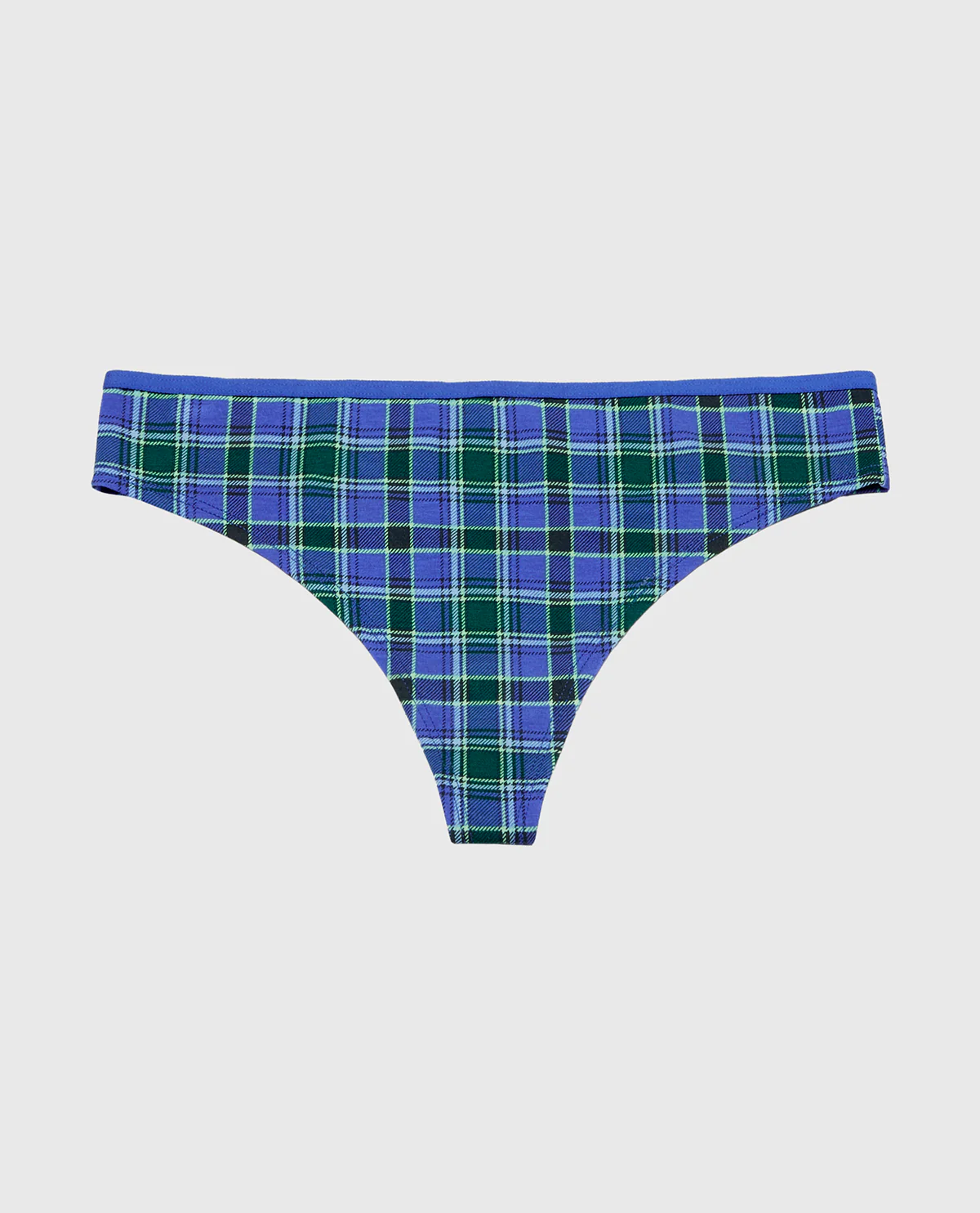 Ultrasoft Modal Cheeky Thong Panty in Soft Montreal Plaid - Image 4