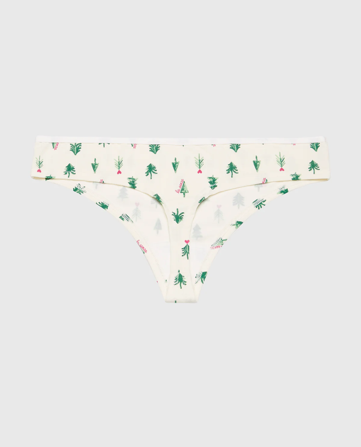 Ultrasoft Modal Cheeky Thong Panty in Tiny Soft Trees - Image 4