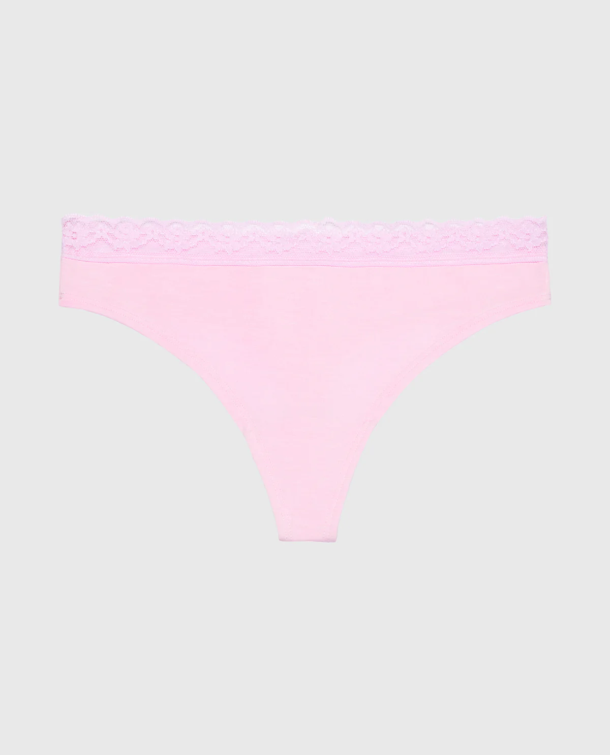 Ultrasoft Modal Cheeky Thong Panty with Lace Trim in Sweet Dream - Image 4