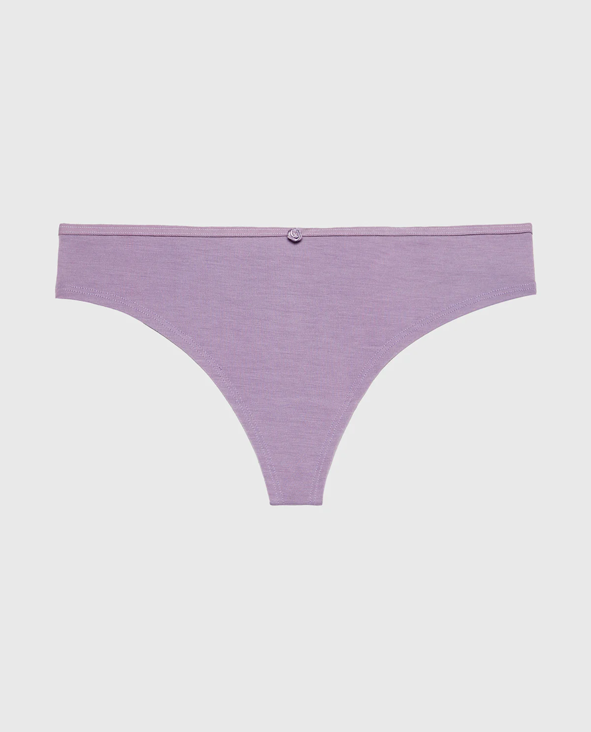 Ultrasoft Modal Cheeky Thong Panty with Rosette Detail in Purple Haze - Image 4