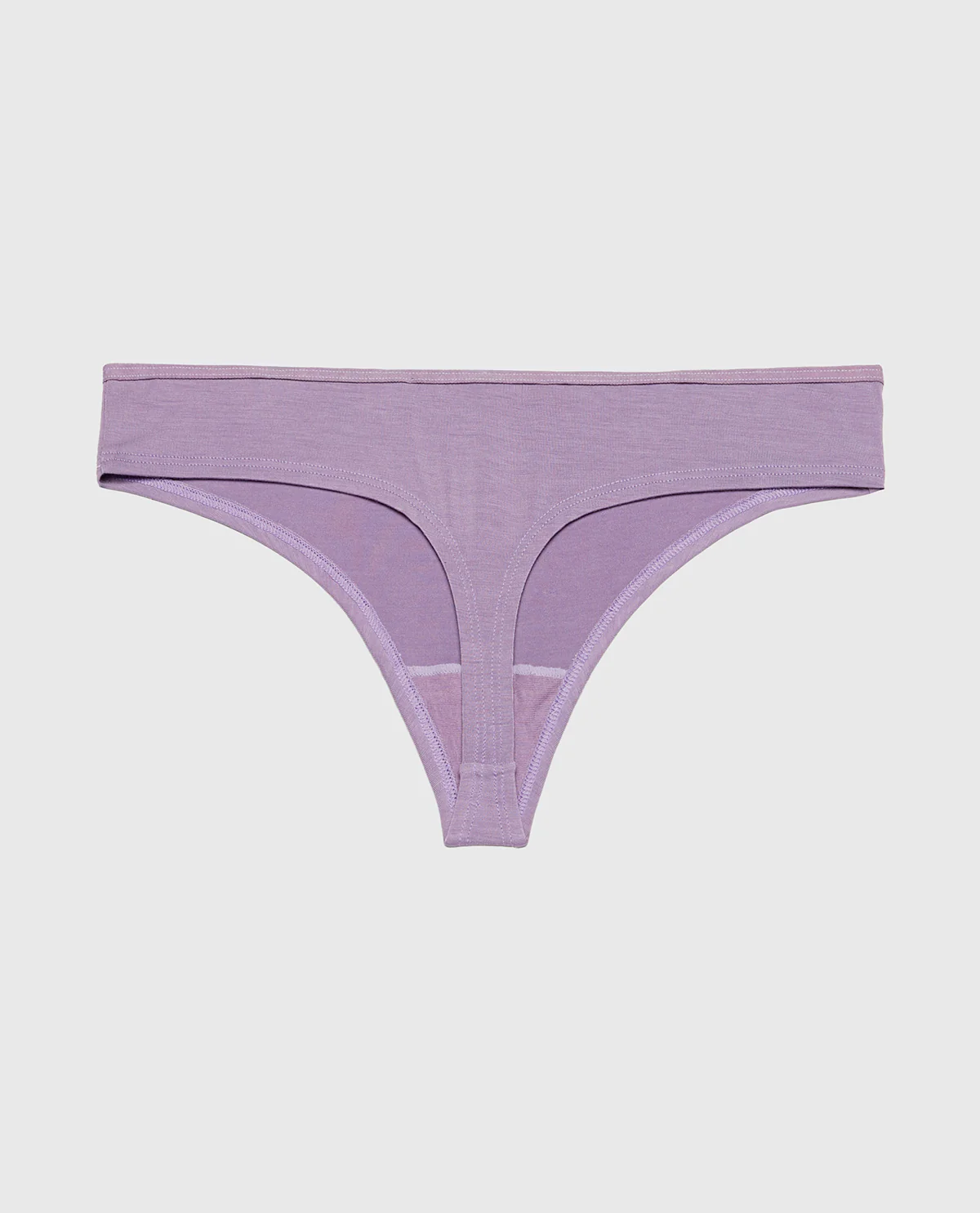 Ultrasoft Modal Cheeky Thong Panty with Rosette Detail in Purple Haze - Image 5