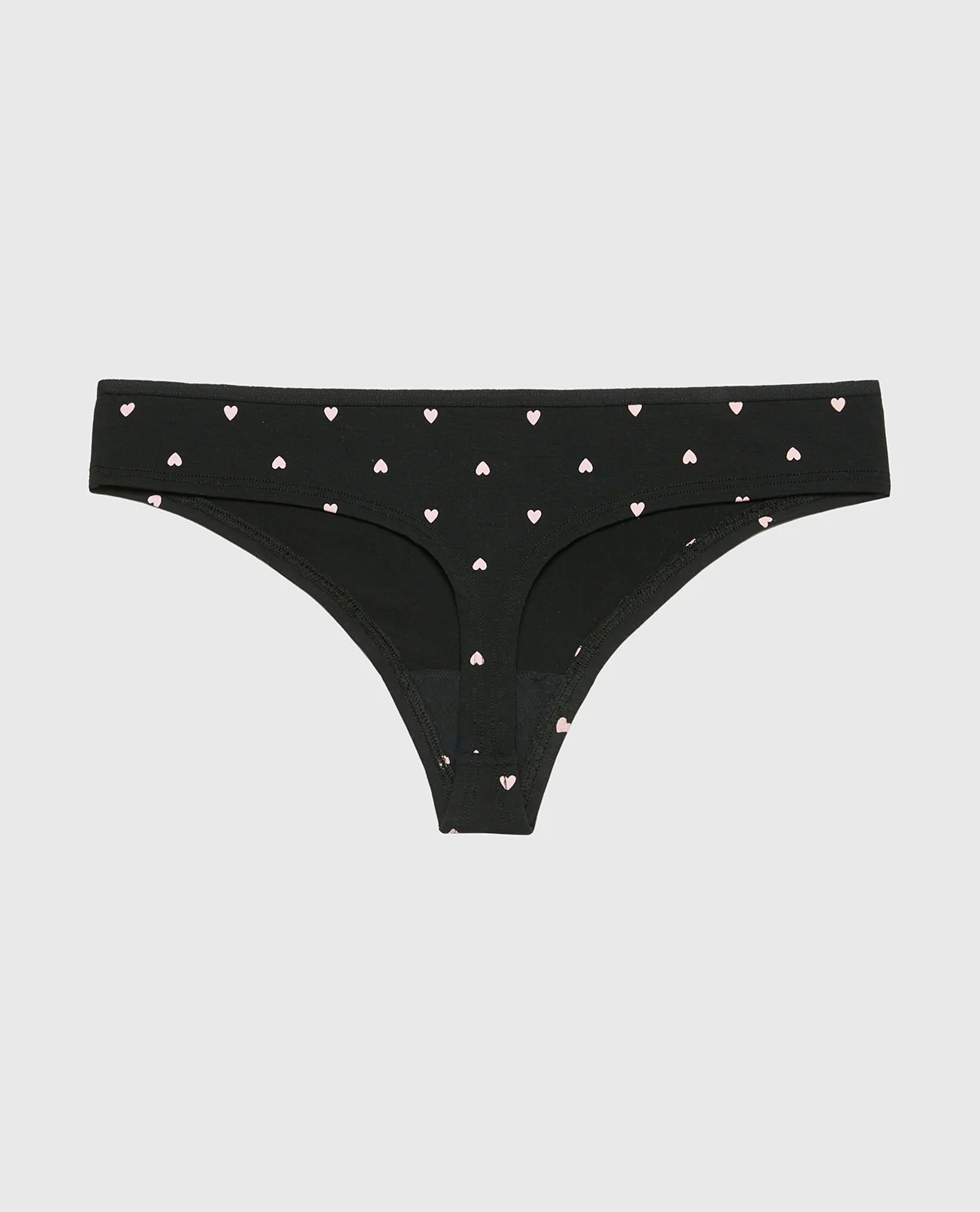 Ultrasoft Modal Cheeky Thong Panty with Rosette Detail in Tiny Heart - Image 4