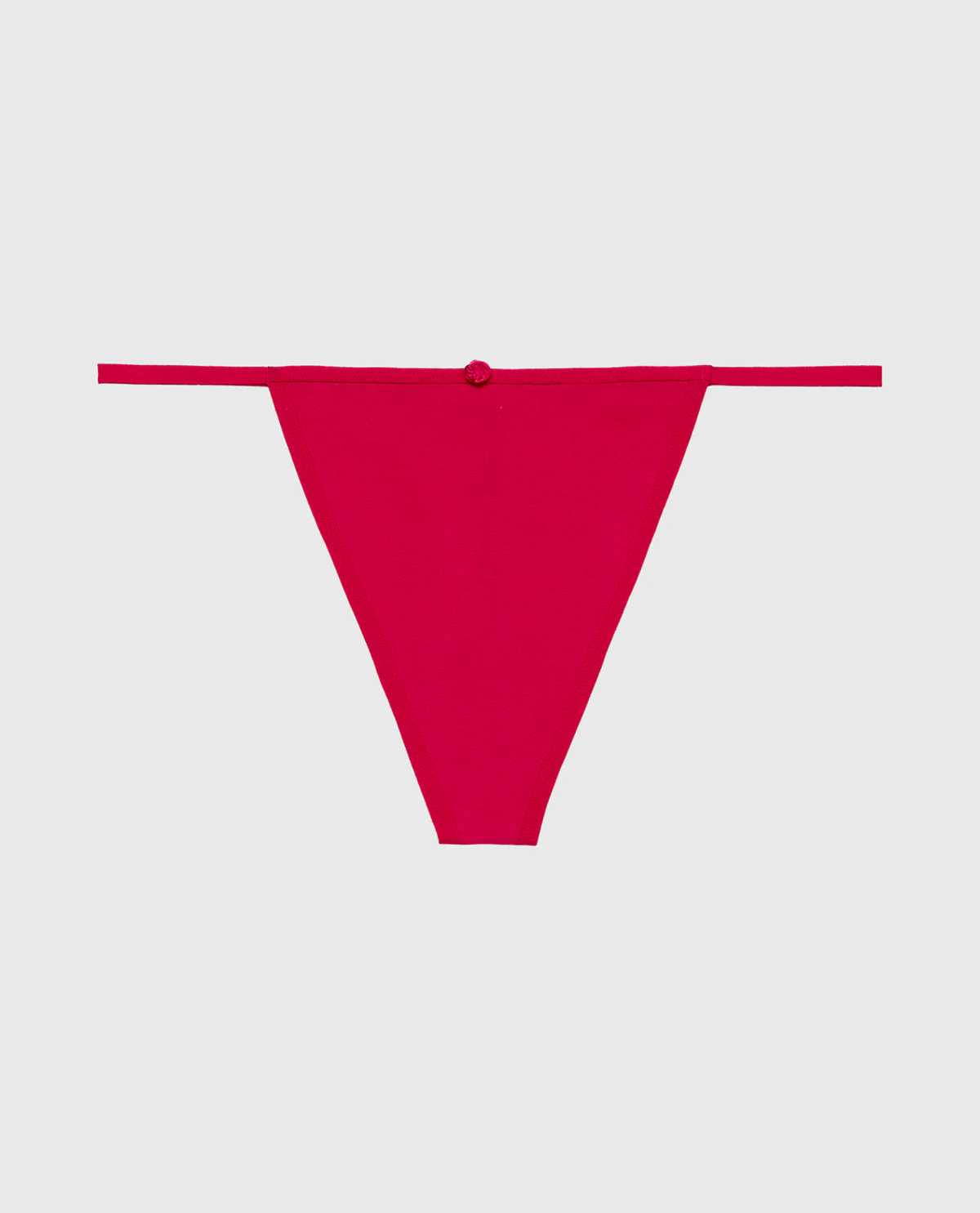 Ultrasoft Modal G-String Panty with Rosette Detail in Crimson - Image 4