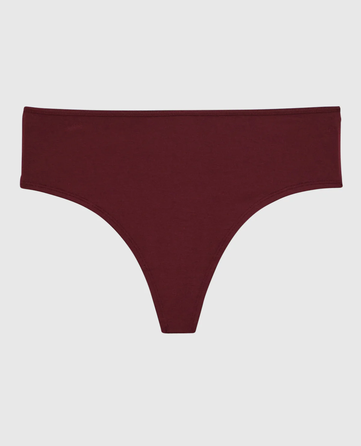 Ultrasoft High Leg Thong Panty in Red Wine - Image 4