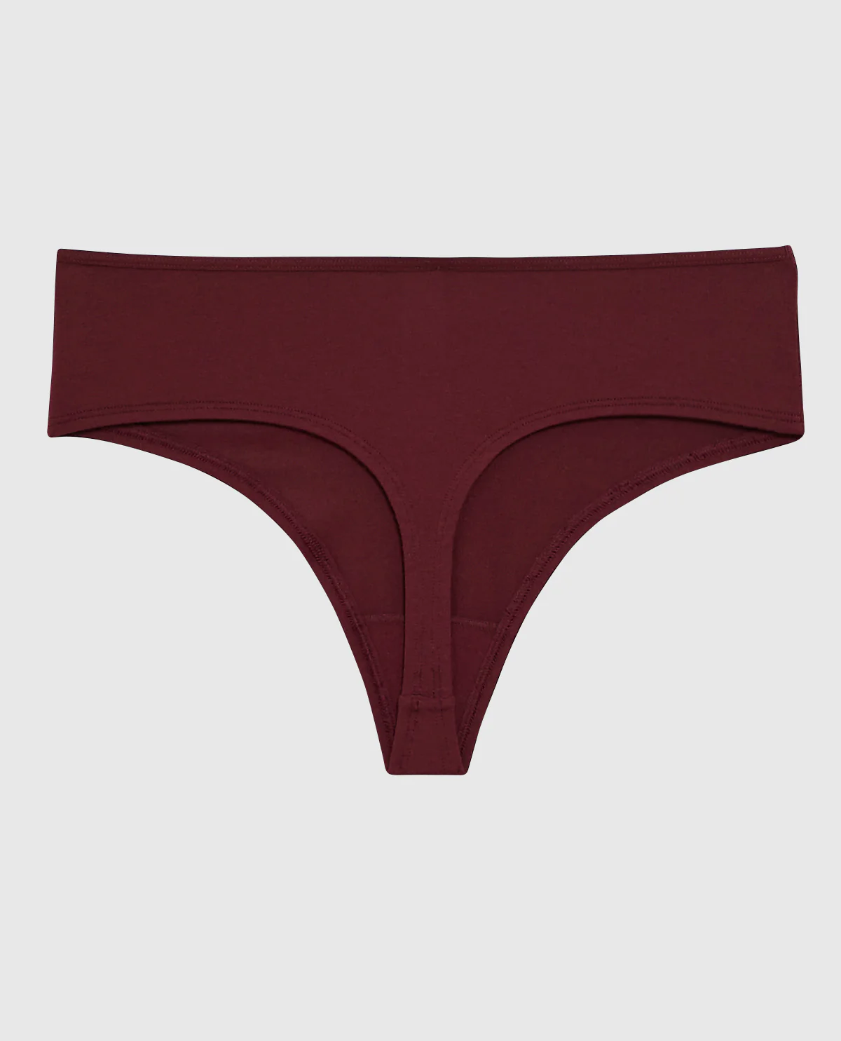 Ultrasoft High Leg Thong Panty in Red Wine - Image 5
