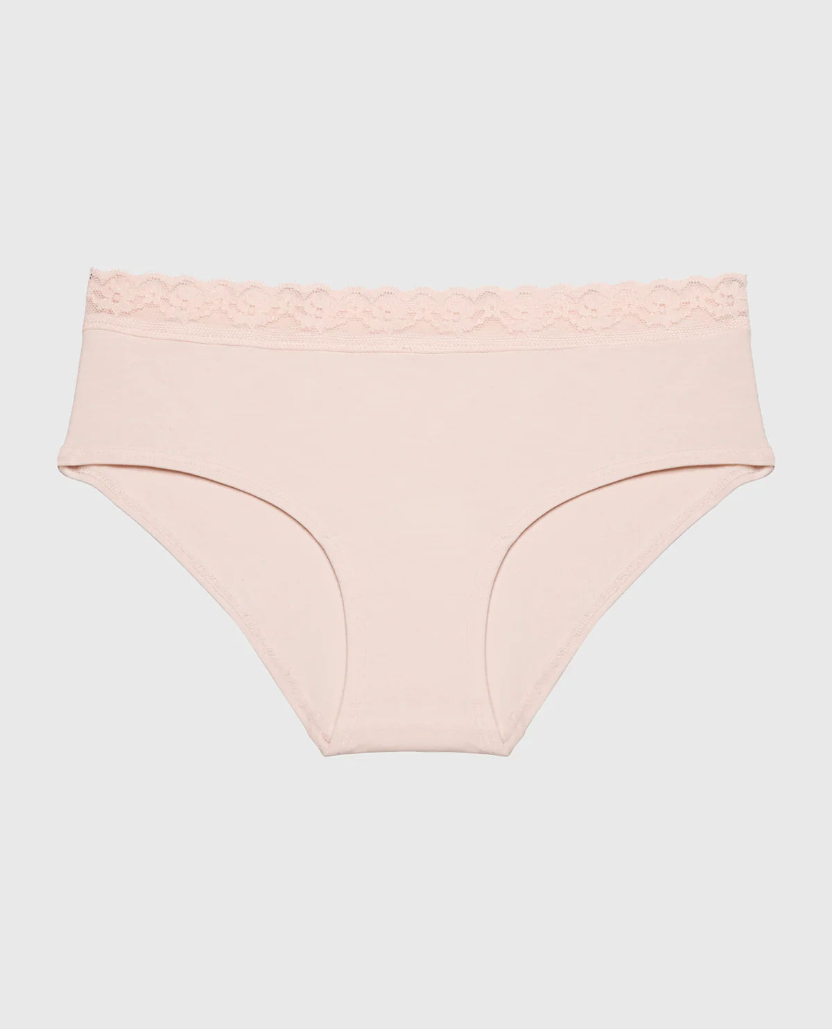 Ultrasoft Modal Hipster Panty with Lace Trim in Pearl Blush - Image 4