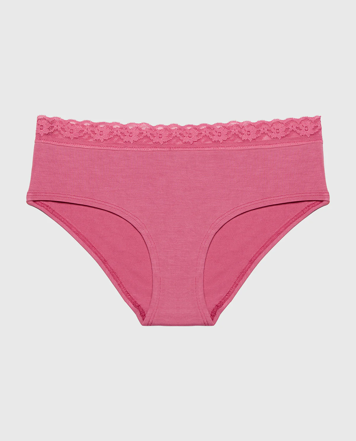 Ultrasoft Modal Hipster Panty with Lace Trim In Red Violet - Image 4