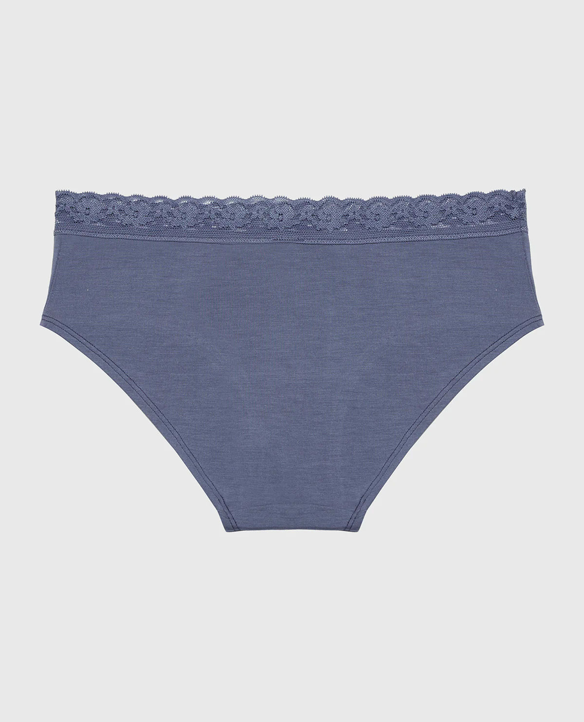 Ultrasoft Modal Hipster Panty with Lace Trim in Vintage Indigo - Image 5