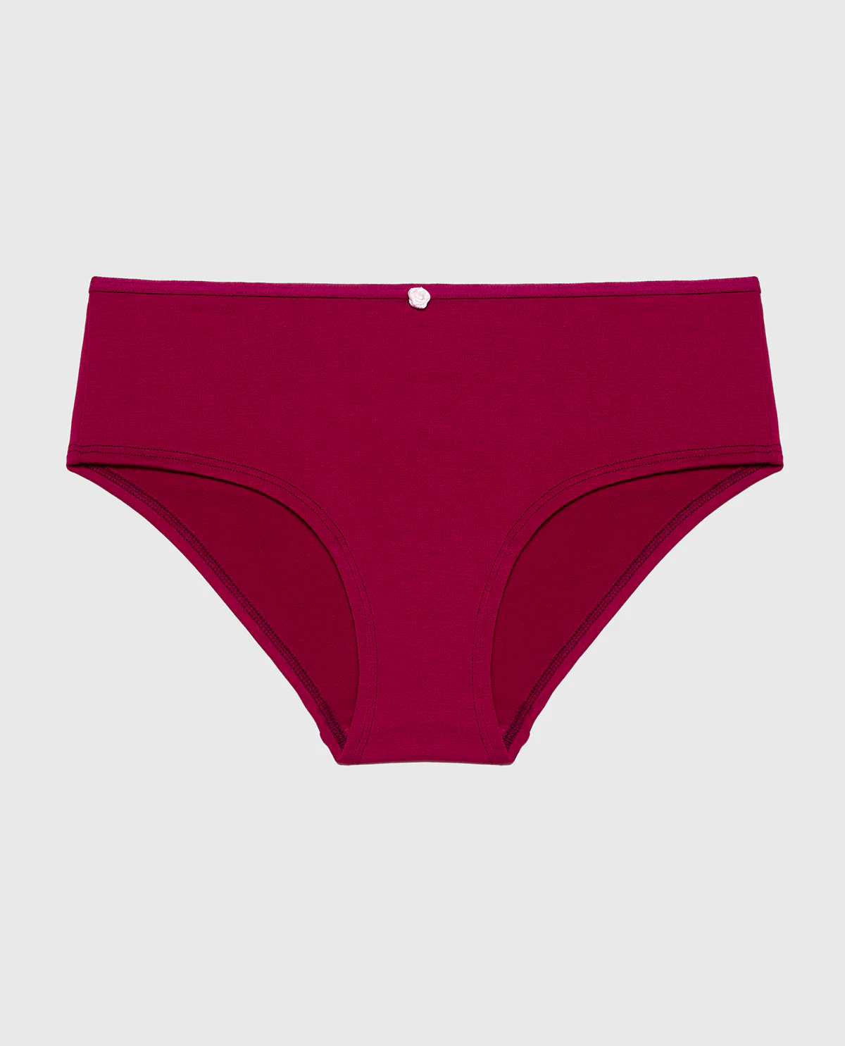 Ultrasoft Modal Hipster Panty with Rosette Detail in Plum Rose - Image 4