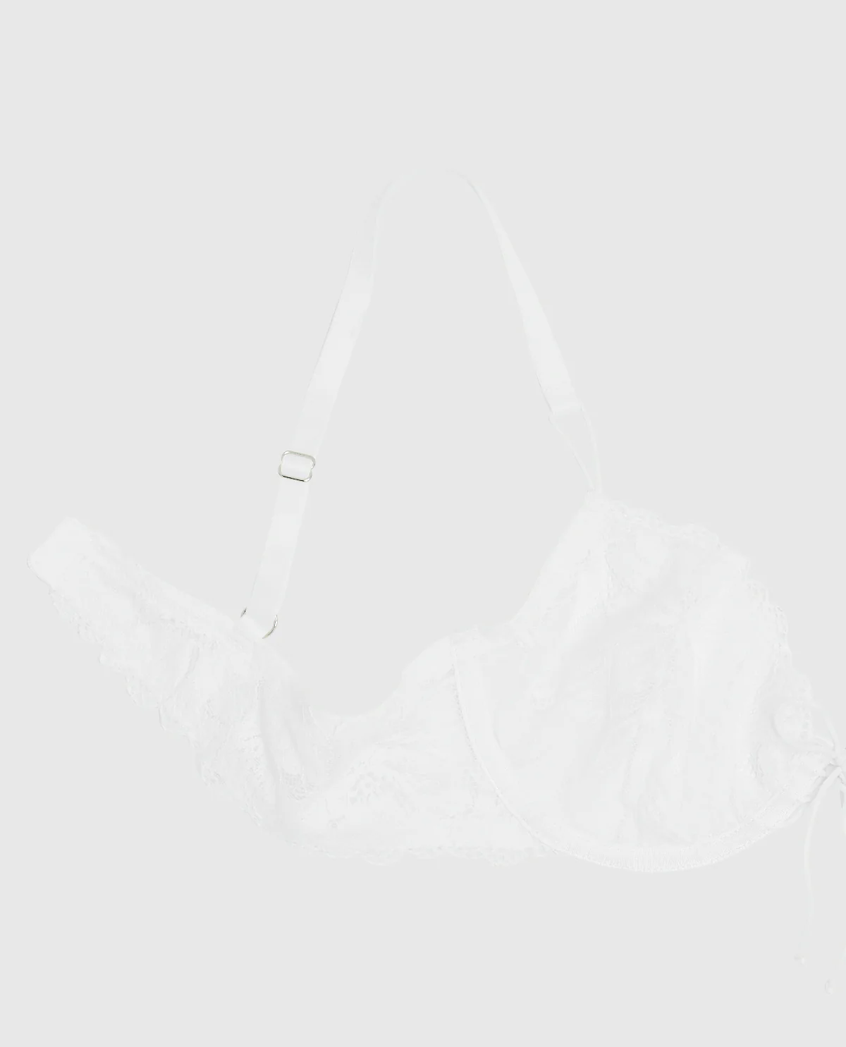 Unlined Lace Demi Bra in Ivory - Image 5