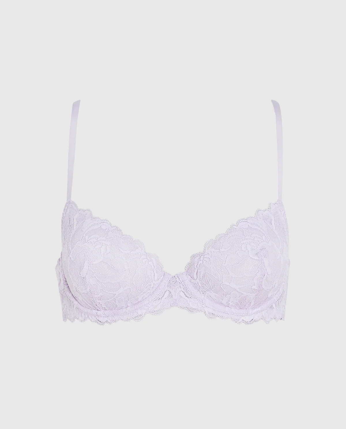 Unlined Lace Demi Bra in Lavender Cake - Image 4