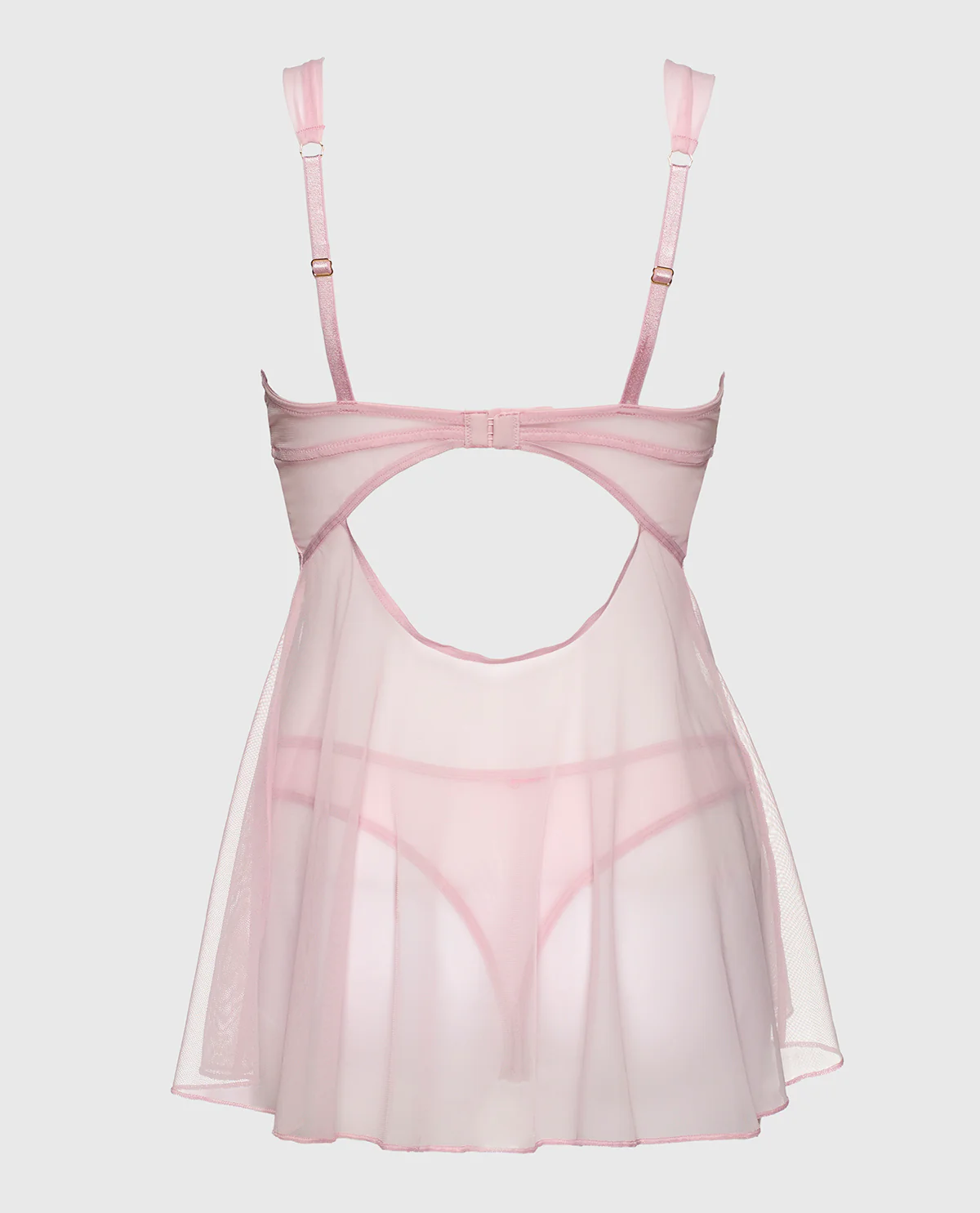 Unlined Shimmer Babydoll in Iced Lilac - Image 5